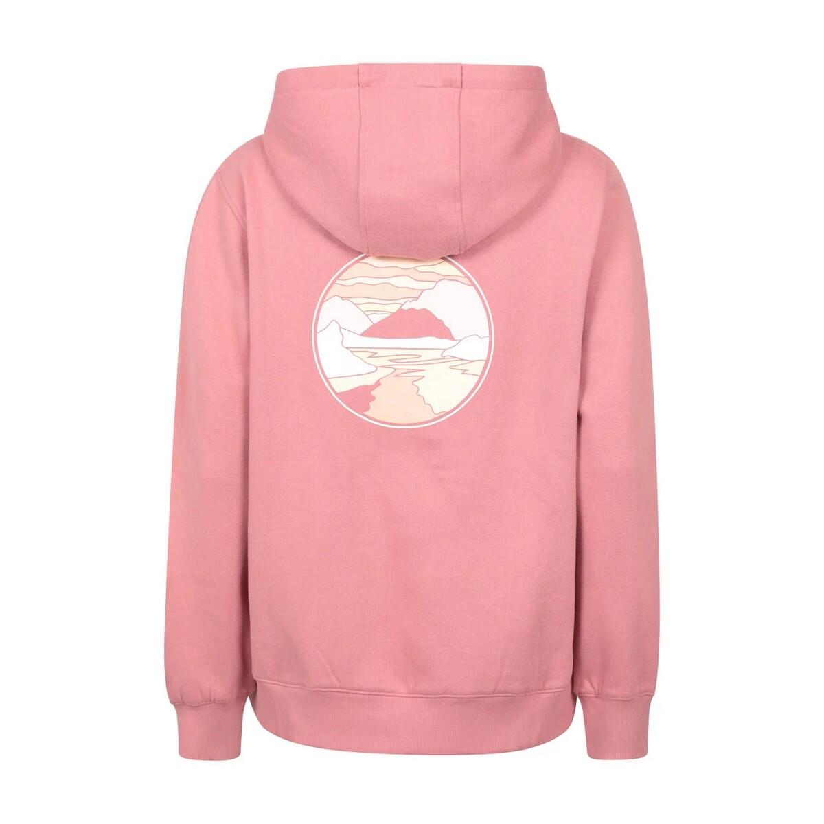 Felpa Con Cappuccio Regolare Paesaggio Donna Mountain Warehouse Rosa Palido 2/3