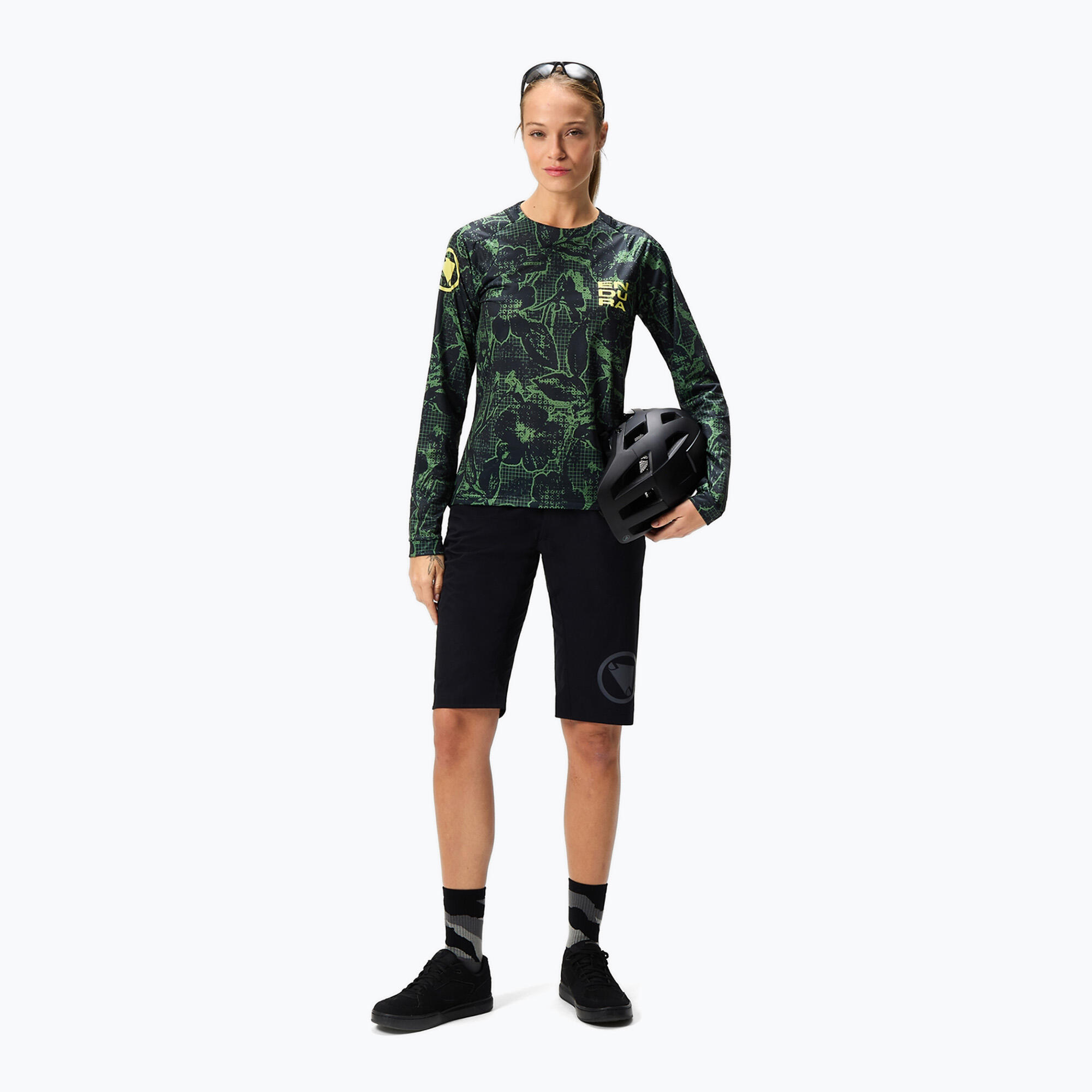 Camiseta de manga comprida feminina de ciclismo Endura Floral Ltd W 2/7