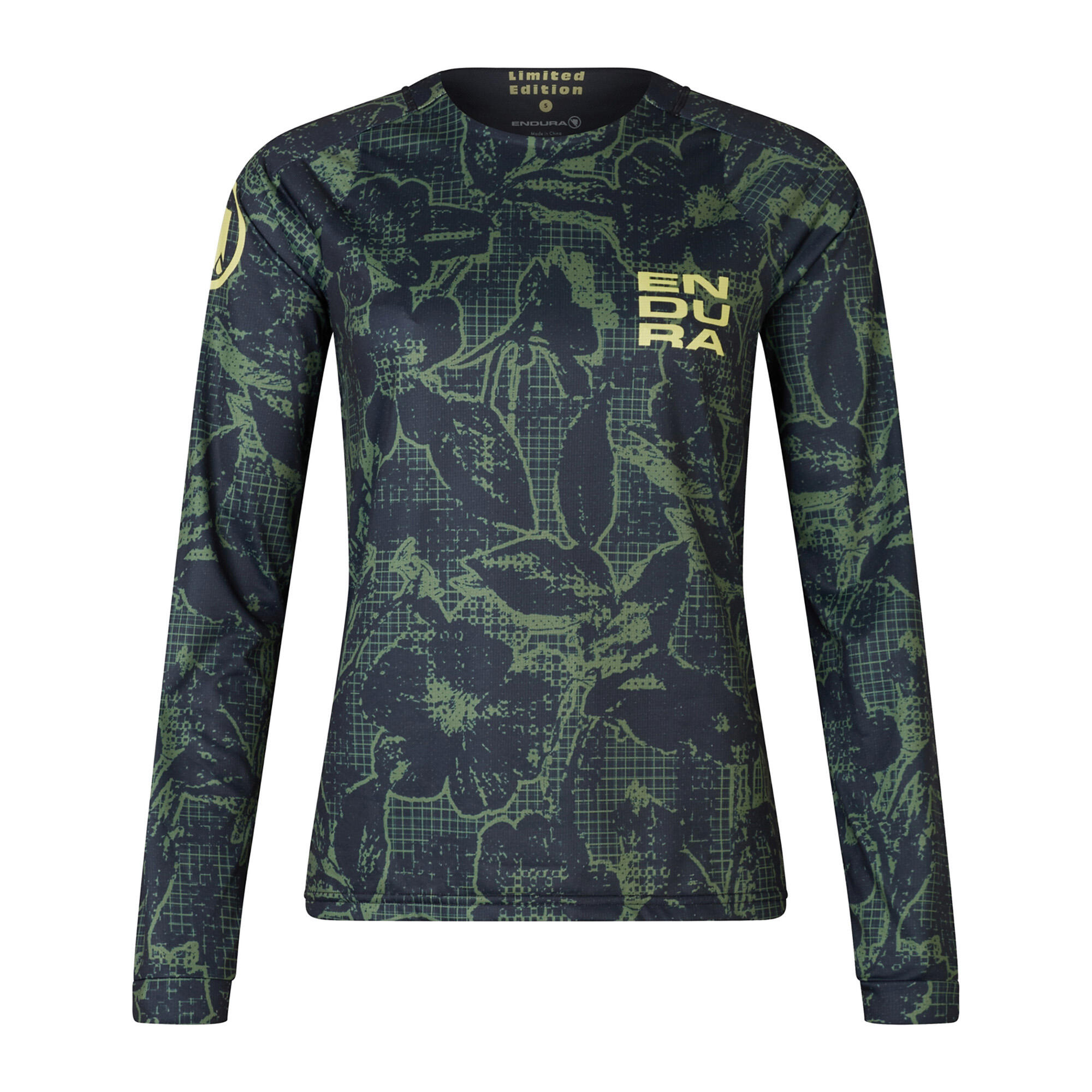 Camiseta de manga comprida feminina de ciclismo Endura Floral Ltd W 7/7