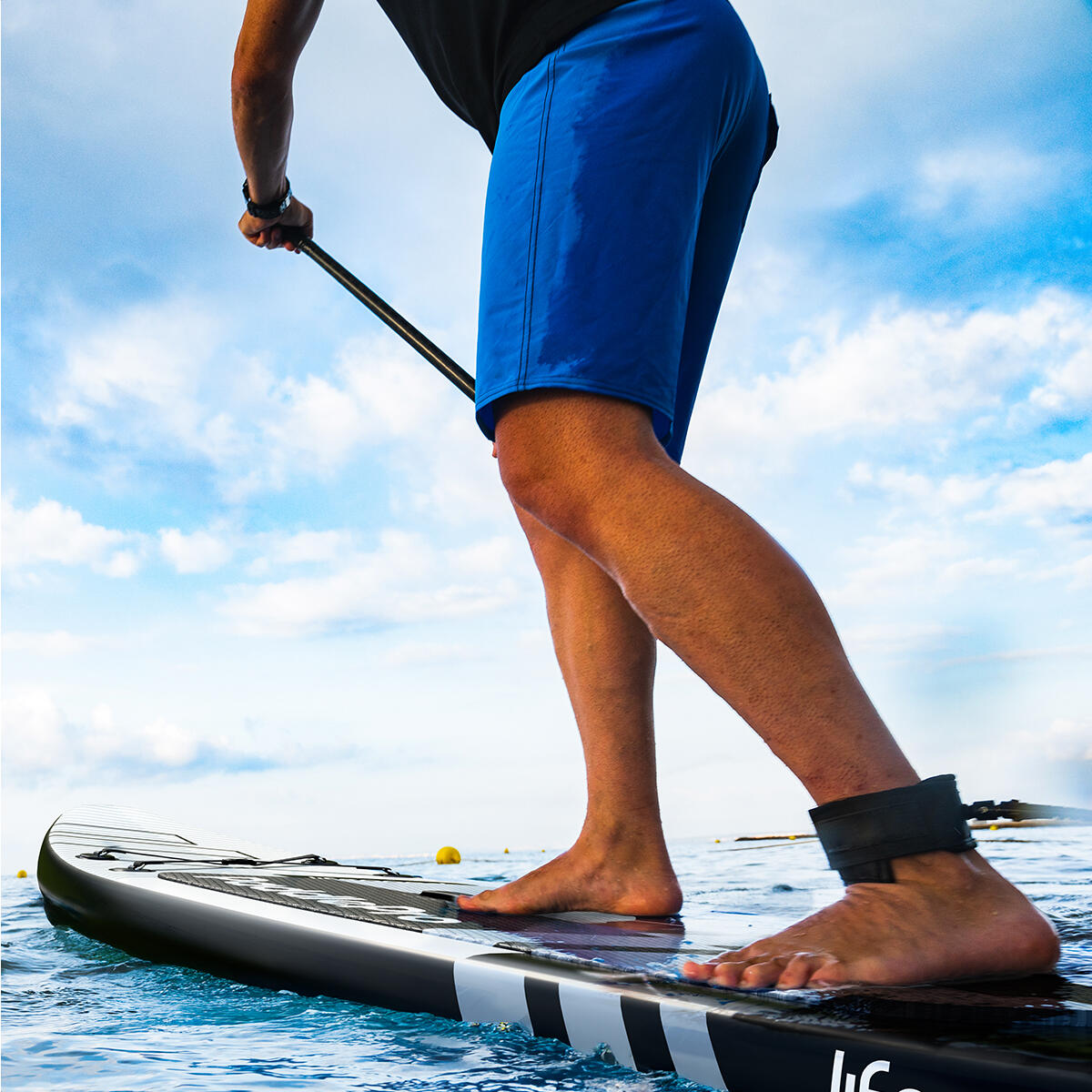 PaddlePro SUP Board Pro - opblaasbaar - 320cm - max 150kg - Wit/Zwart 3/4