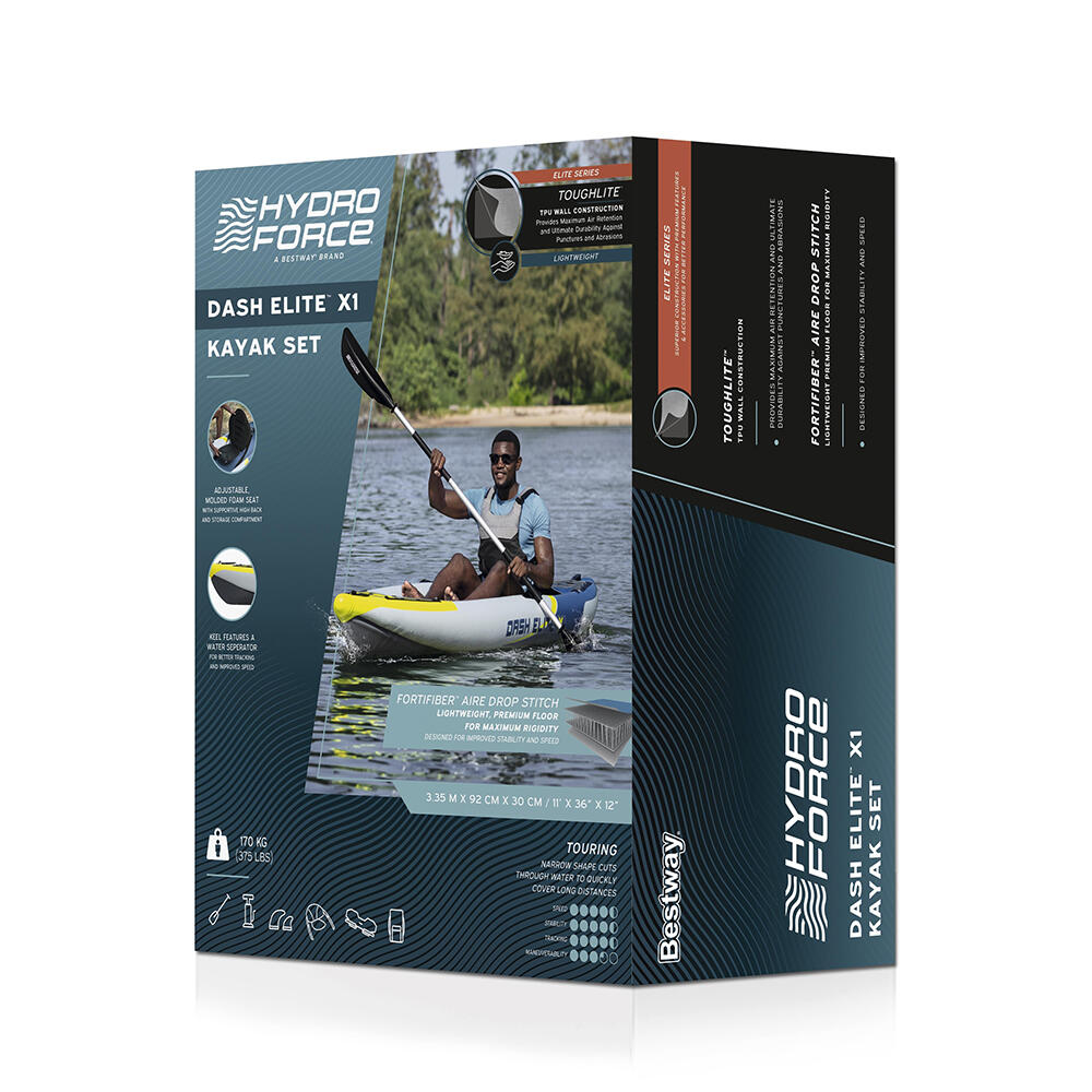 Set kayak monoposto in TPU Hydro Force D ash Elite X1 - 335 x 92 x 30 cm 4/7