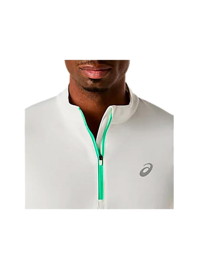 Sweat-shirts polaires pour hommes Asics Icons Blancs 3/4