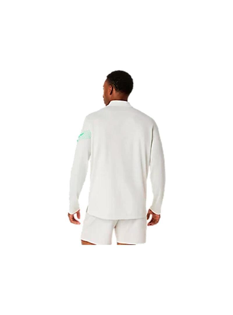 Sweat-shirts polaires pour hommes Asics Icons Blancs 2/4