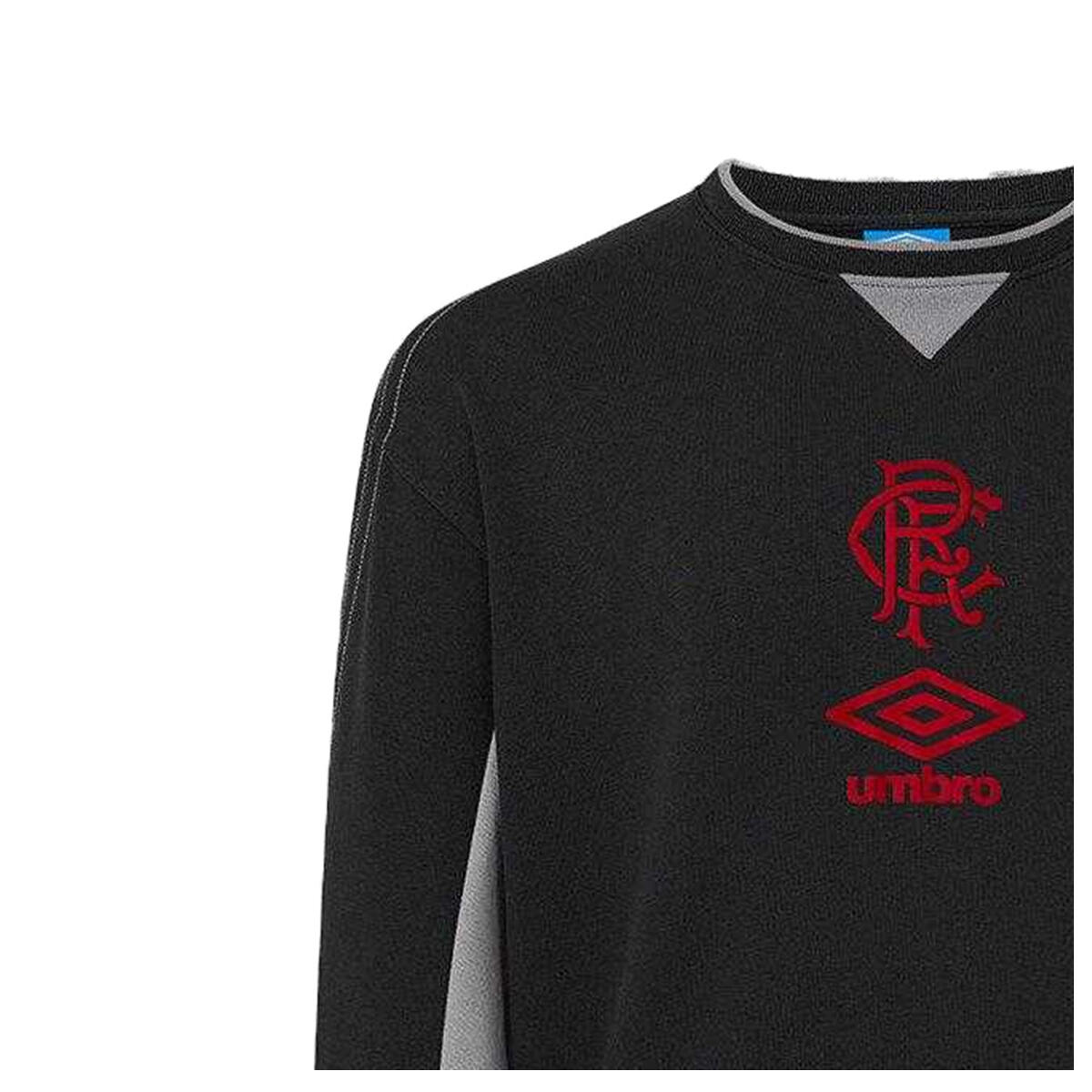 Felpa Da Viaggio Rangers FC Girocollo Uomo Umbro Caviale 3/3