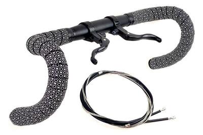 Drop bar stuur 31.8 mm met sntfx special plus square stuurlinten met remmen