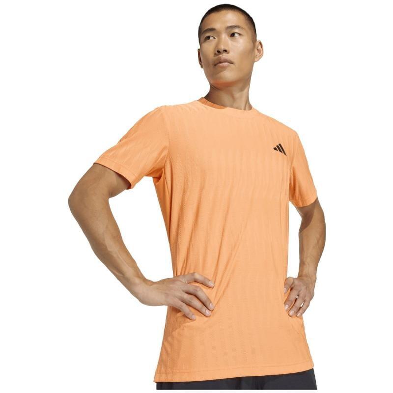 Camiseta Preta Laranja Adidas Freelift 2/5