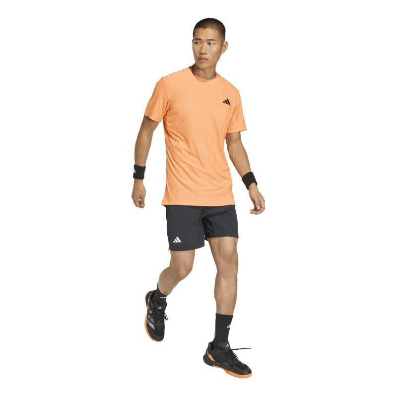Camiseta Preta Laranja Adidas Freelift 4/5