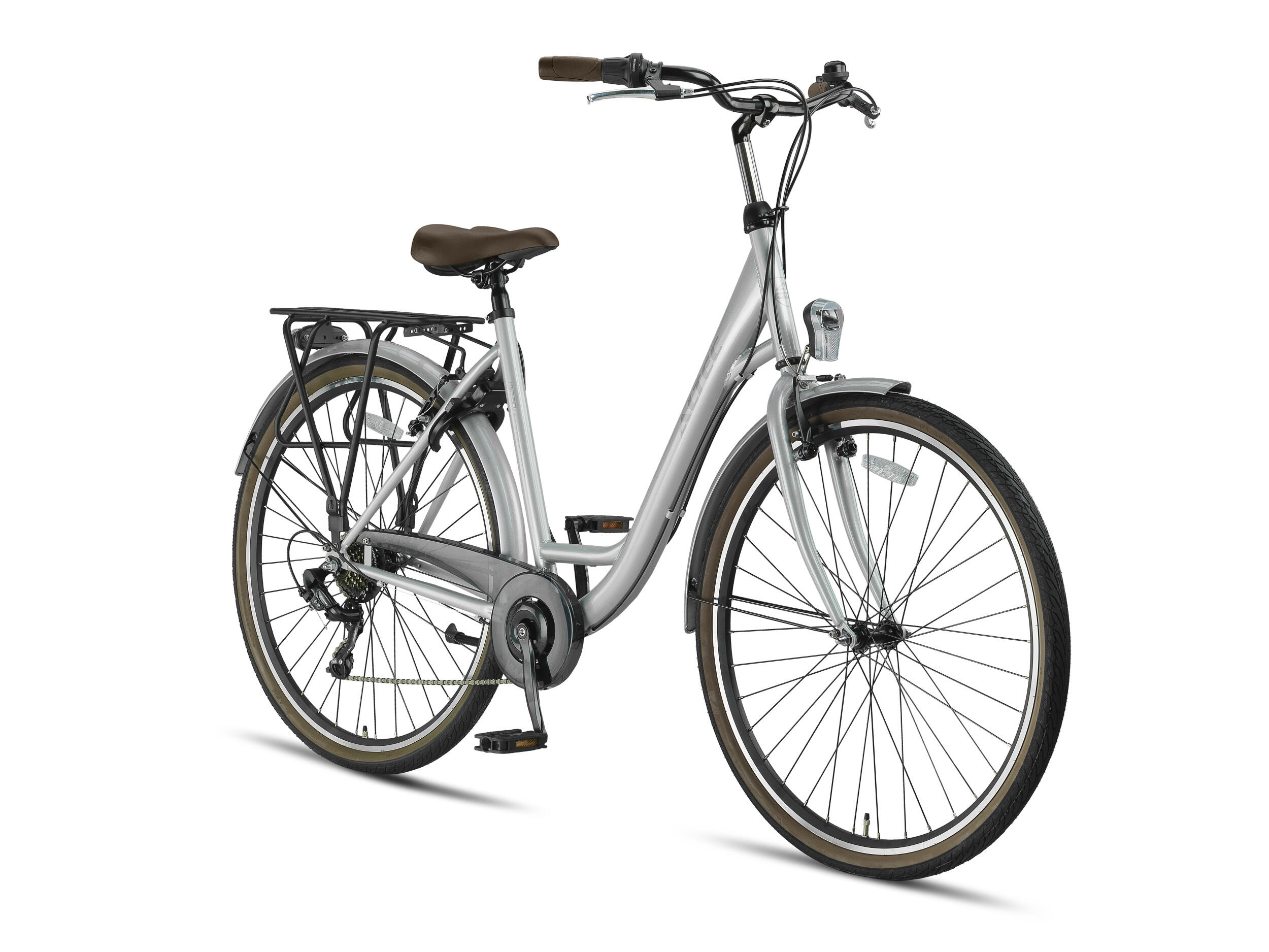 Metro 28 Inch 52 cm Dames 7V V-Brakes Zilvergrijs 2/3