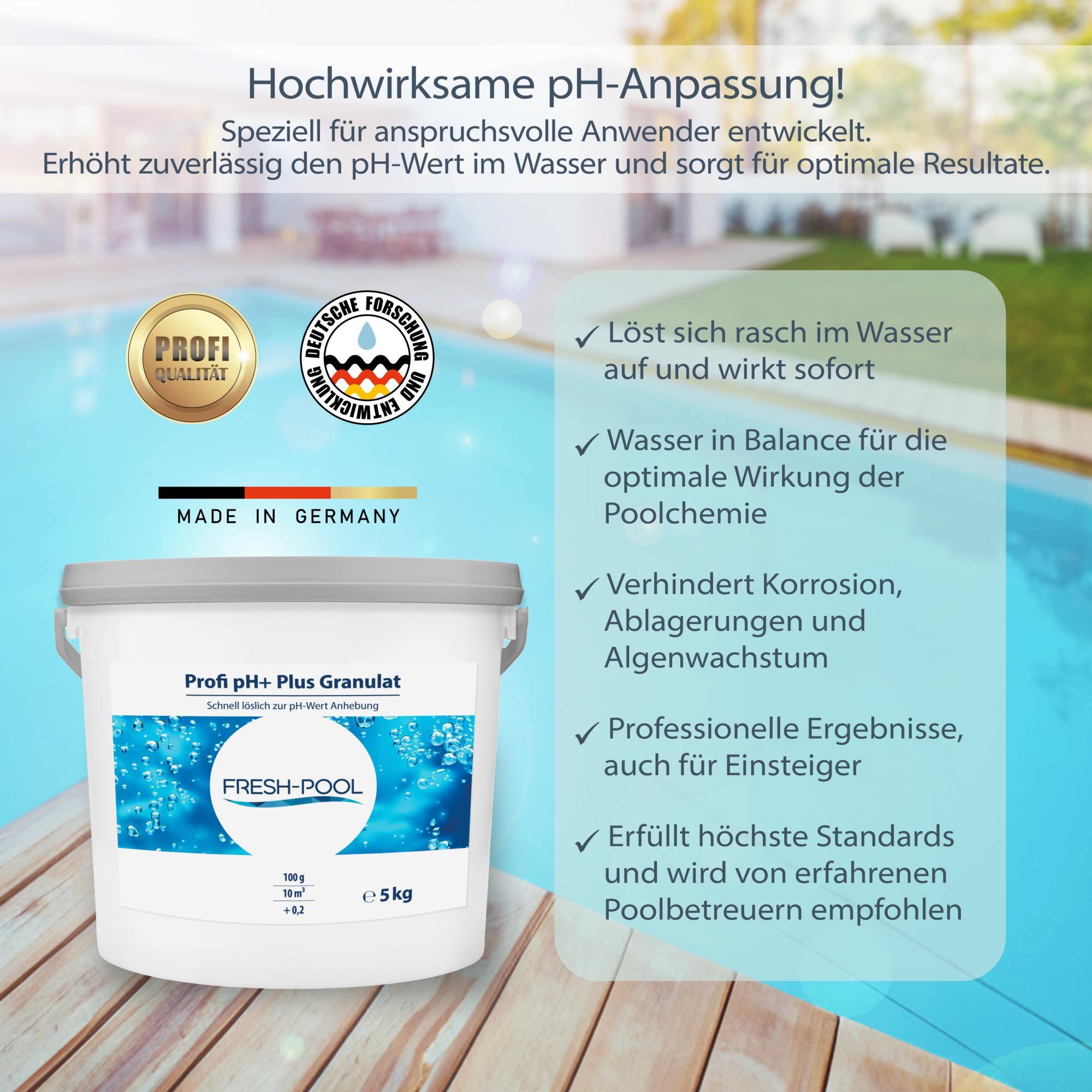 Fresh-Pool Profi pH+ Plus Granulat 5 kg - ph Heber Pool Granulat | ph
Plus Pool 3/7