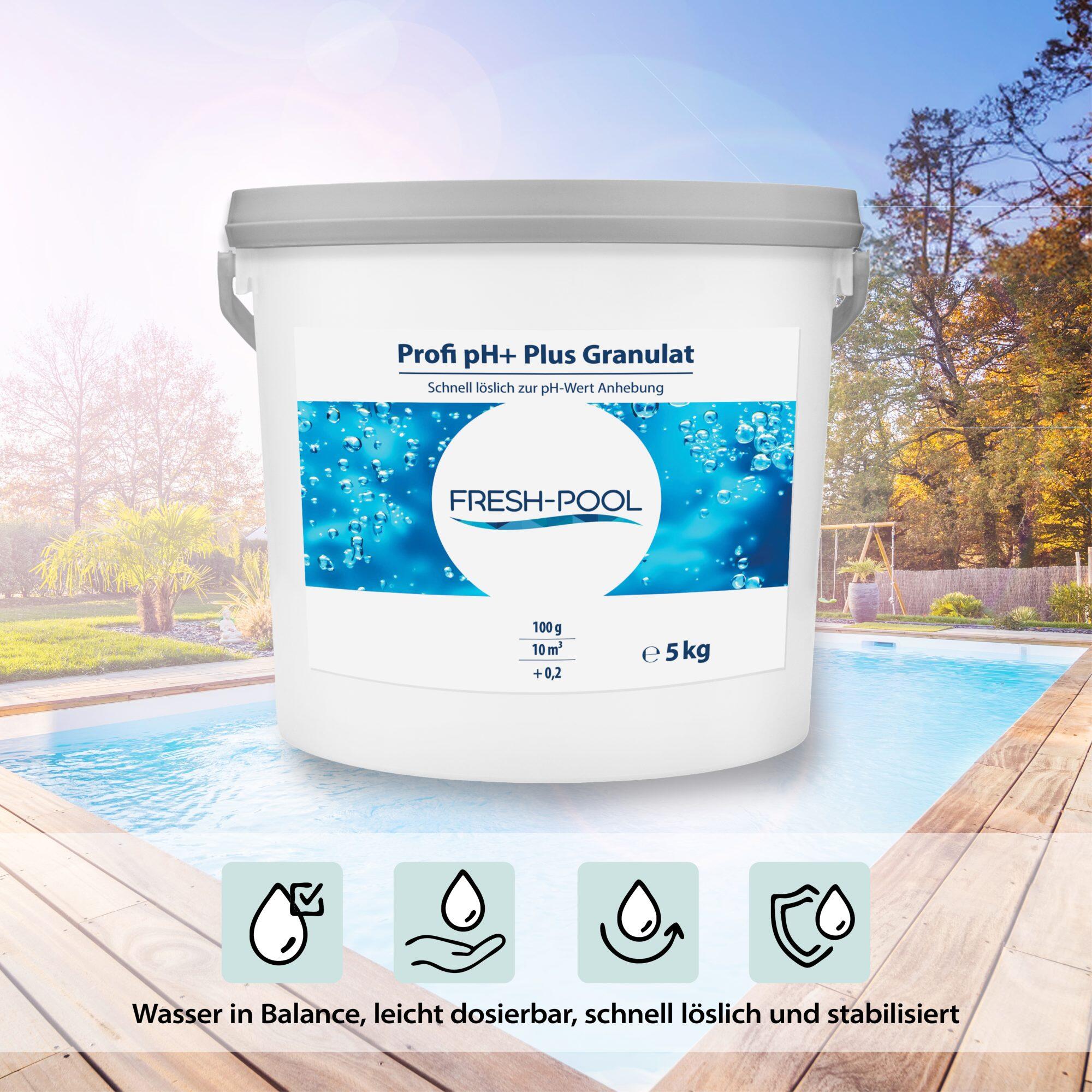 Fresh-Pool Profi pH+ Plus Granulat 5 kg - ph Heber Pool Granulat | ph
Plus Pool 2/7