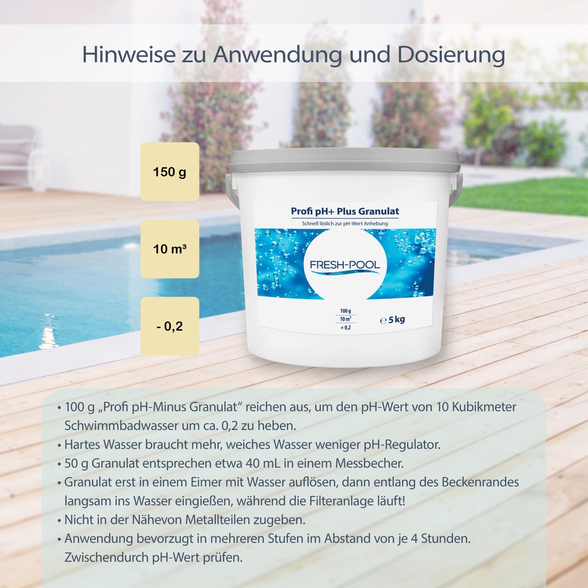 Fresh-Pool Profi pH+ Plus Granulat 5 kg - ph Heber Pool Granulat | ph
Plus Pool 4/7