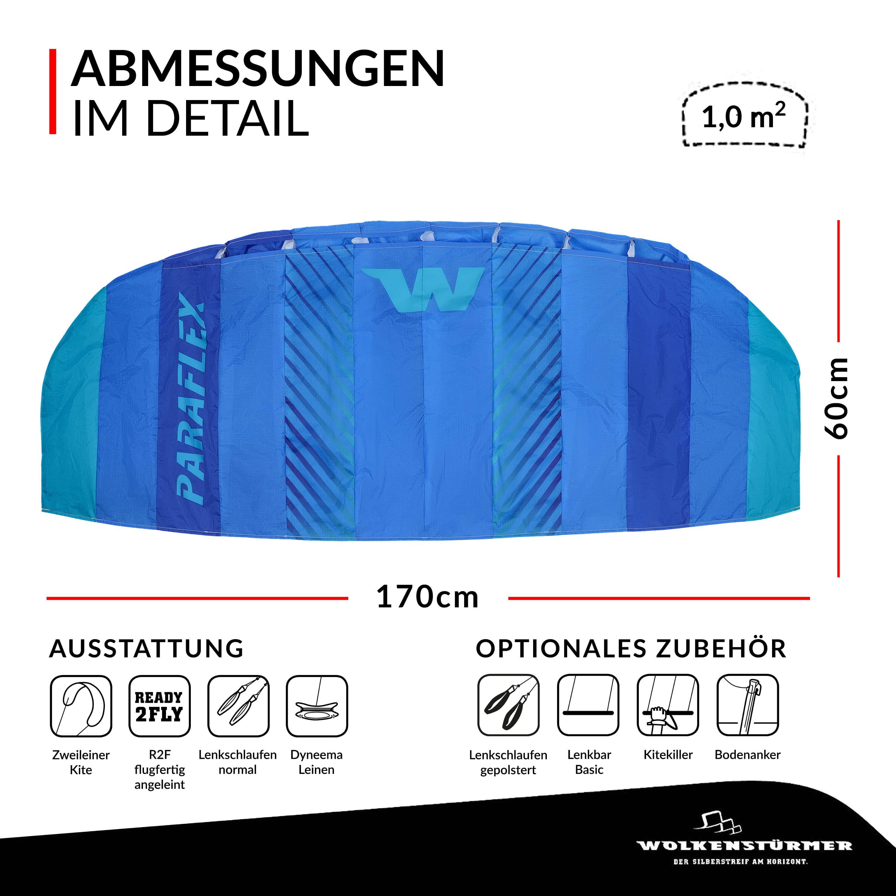 Alas de kitesurf Wolkenstürmer Paraflex Basic 1.7 7/7