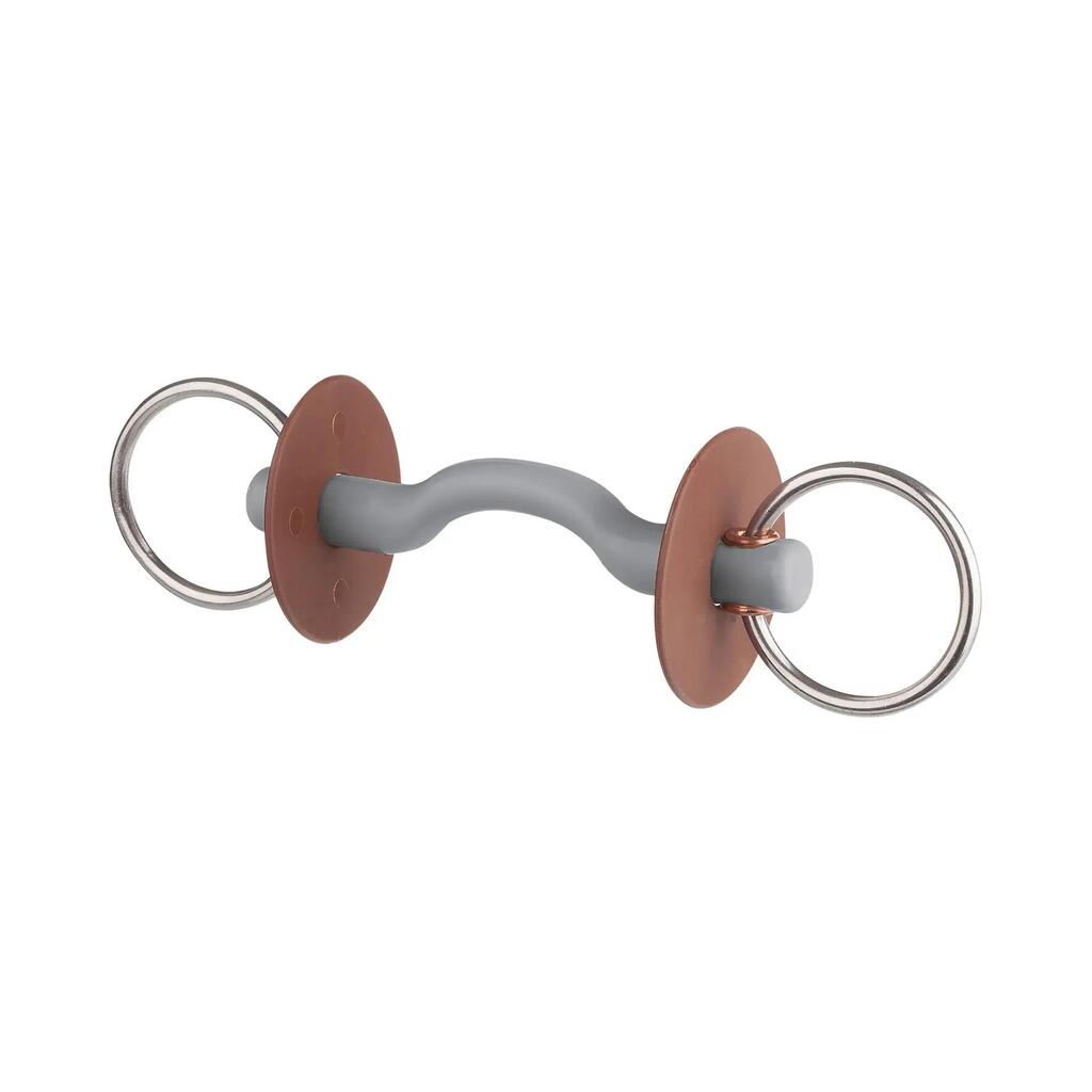 Mouthpiece for horse with tongue roller, ring, soft Beris