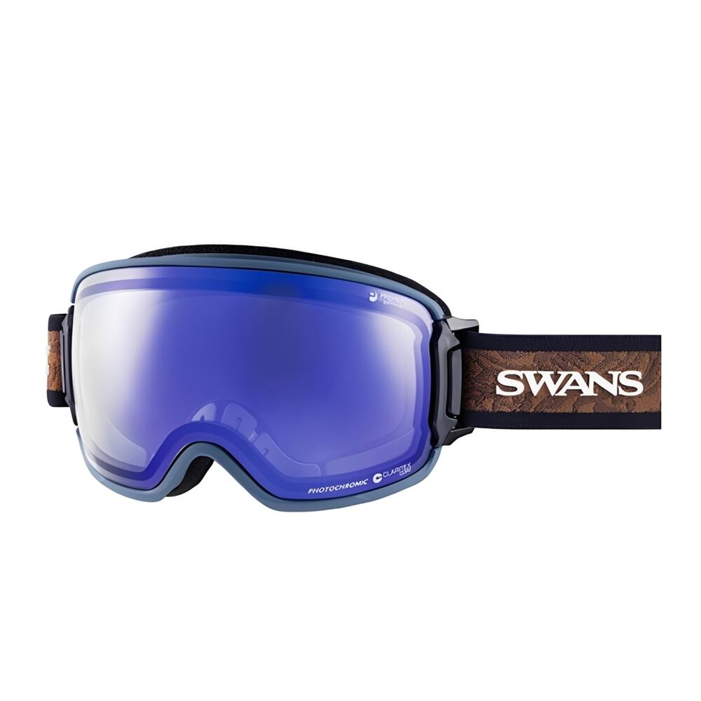 SWANS RIDGELINE Photochromic Ski Goggles - Smoke Blue
