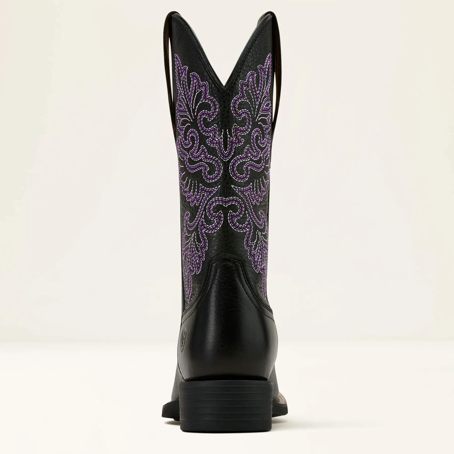 Women's stretchy western boots with a square toe Ariat Round Up 3/6