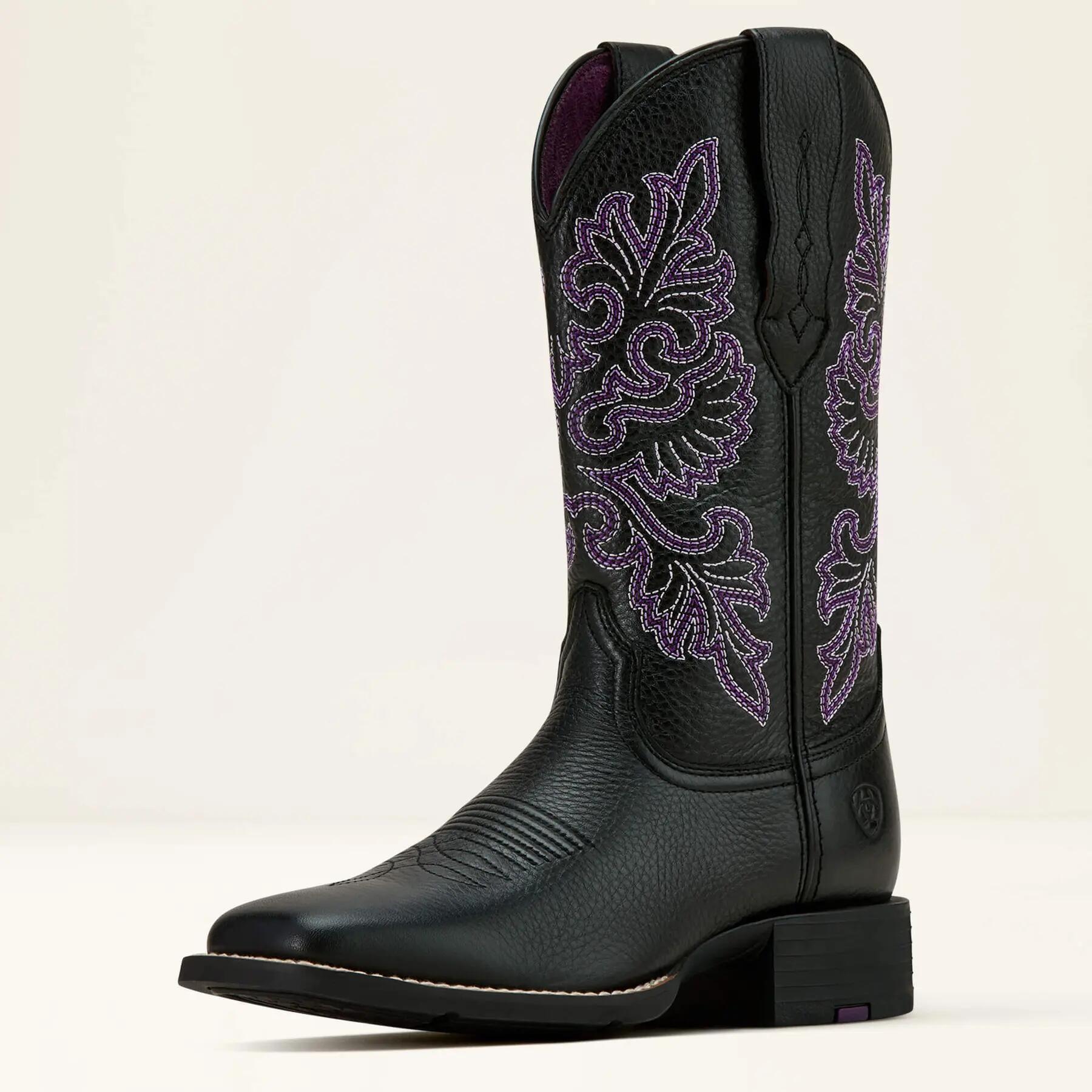 Women's stretchy western boots with a square toe Ariat Round Up 2/6