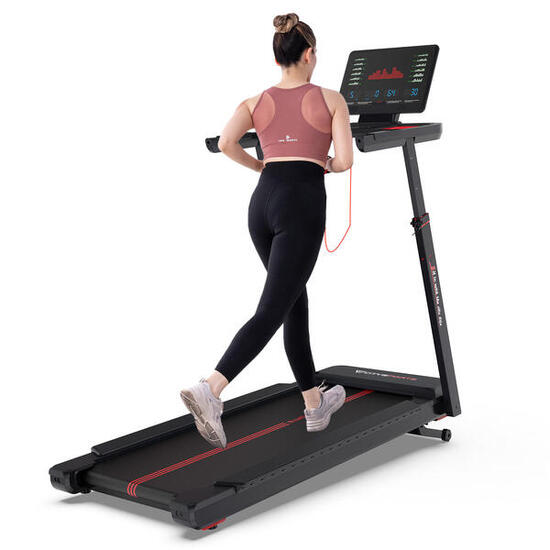 Tapis de Course Noir Inclinaison Électrique 15 Niveaux 3700W- 15.5km/h