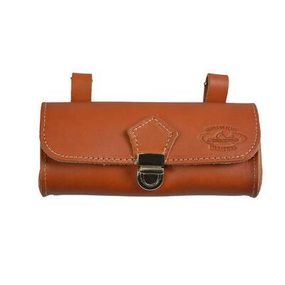 Selle monte grappa leren zadeltas in cognac met logo