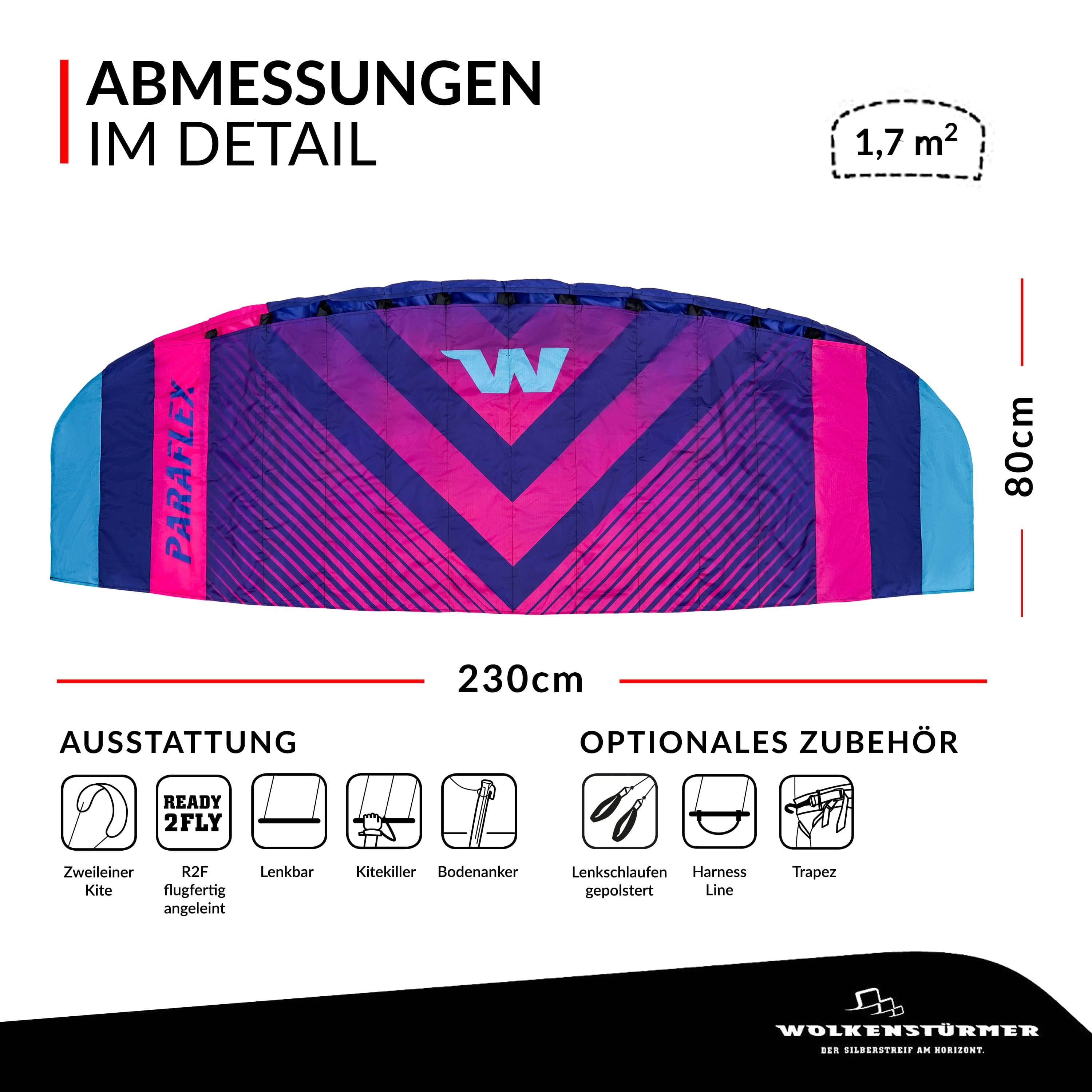 Alas de kitesurf Wolkenstürmer Paraflex 6/7