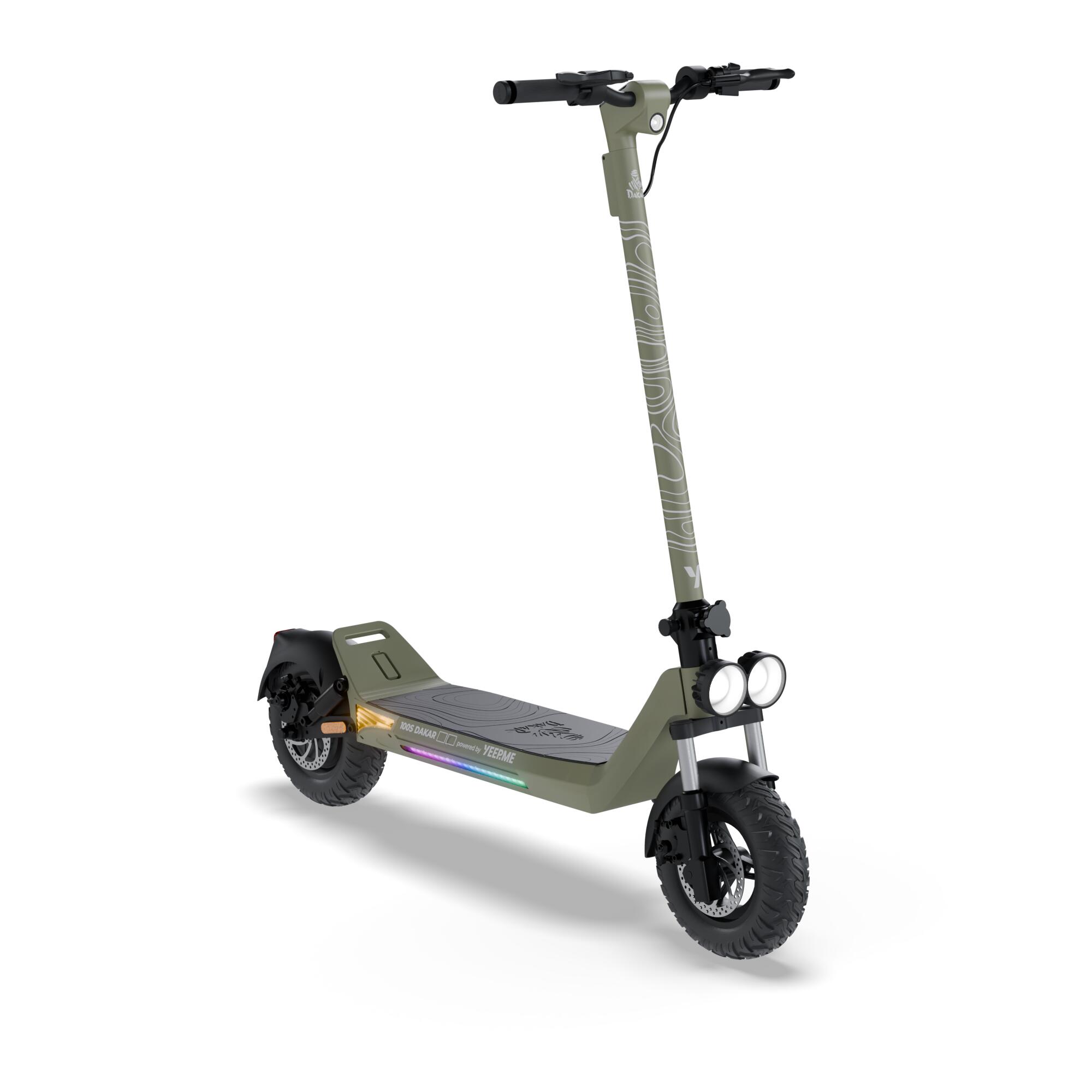 Trottinette électrique YEEP.ME DAKAR 110S SUV 11'' 1200W 50km NFC Gar 5 ans KAKI 1/7