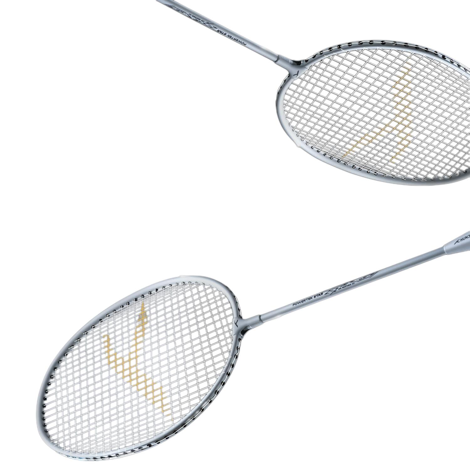 Badminton Set Anfänger - Powertek Star 2 Schläger, 2 Federbälle, Schutzhülle 6/6