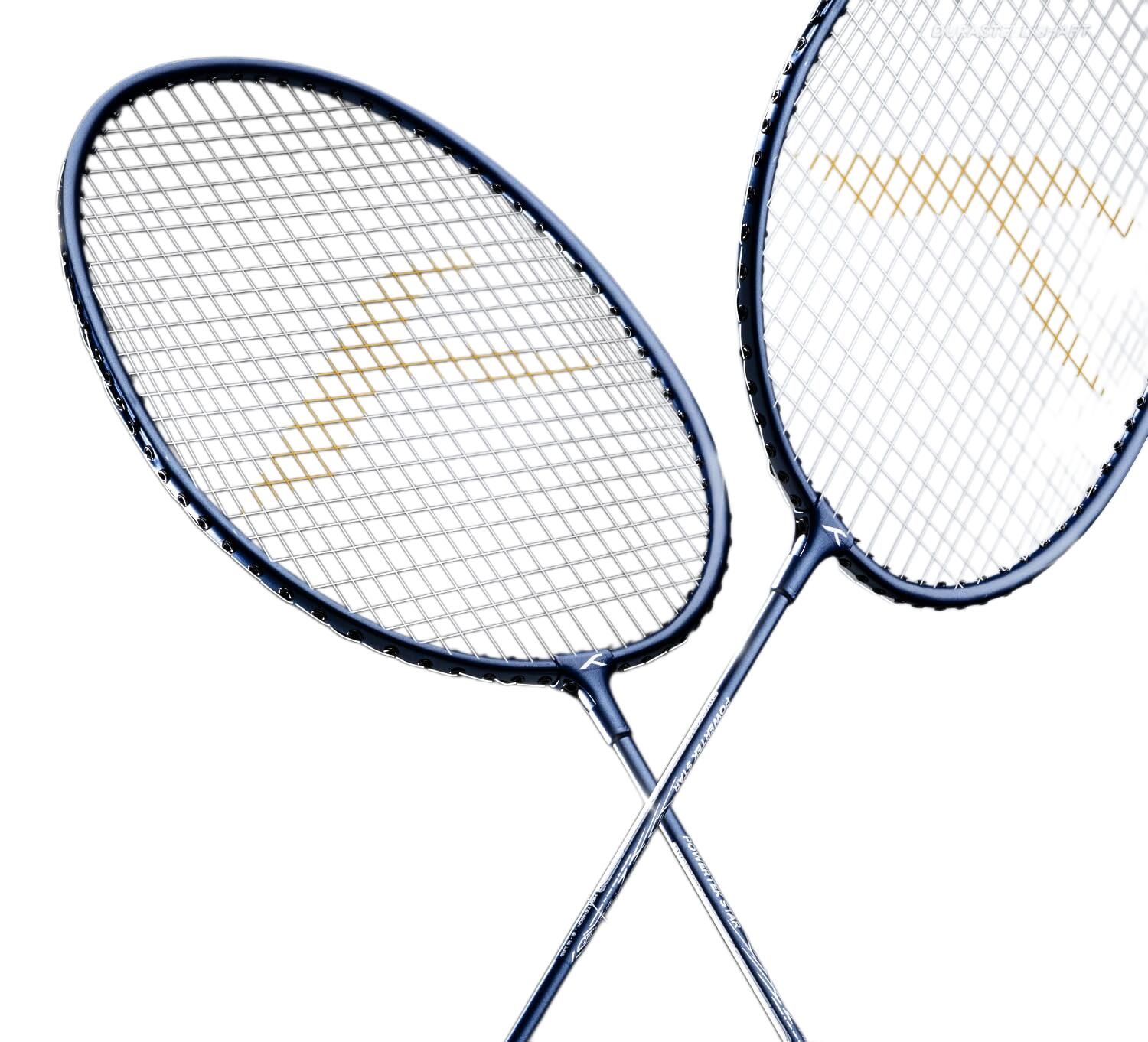 Badminton Set Anfänger - Powertek Star 2 Schläger, 2 Federbälle, Schutzhülle 2/5