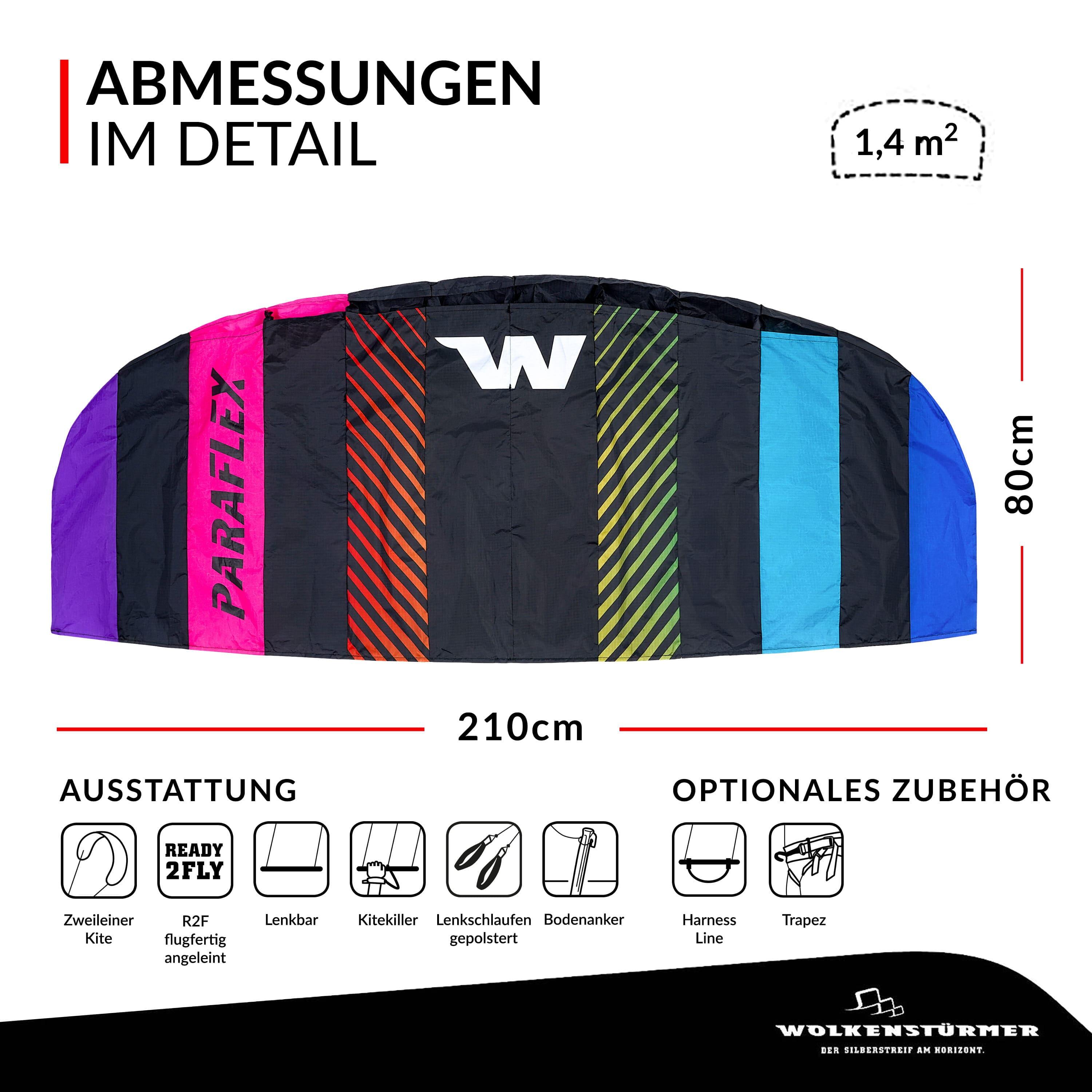 Ala da kitesurf Wolkenstürmer Paraflex 6/7