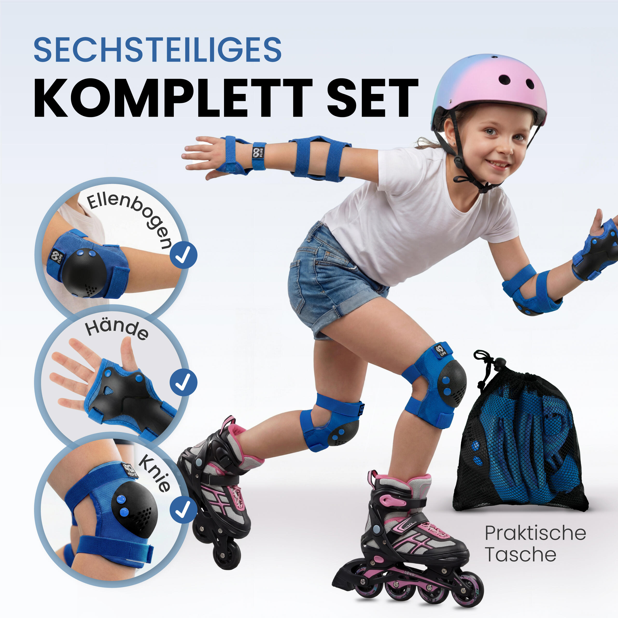Protection Roller Enfant Fille - Protection Velo 3-12 Protege Genoux Skateboard 2/6