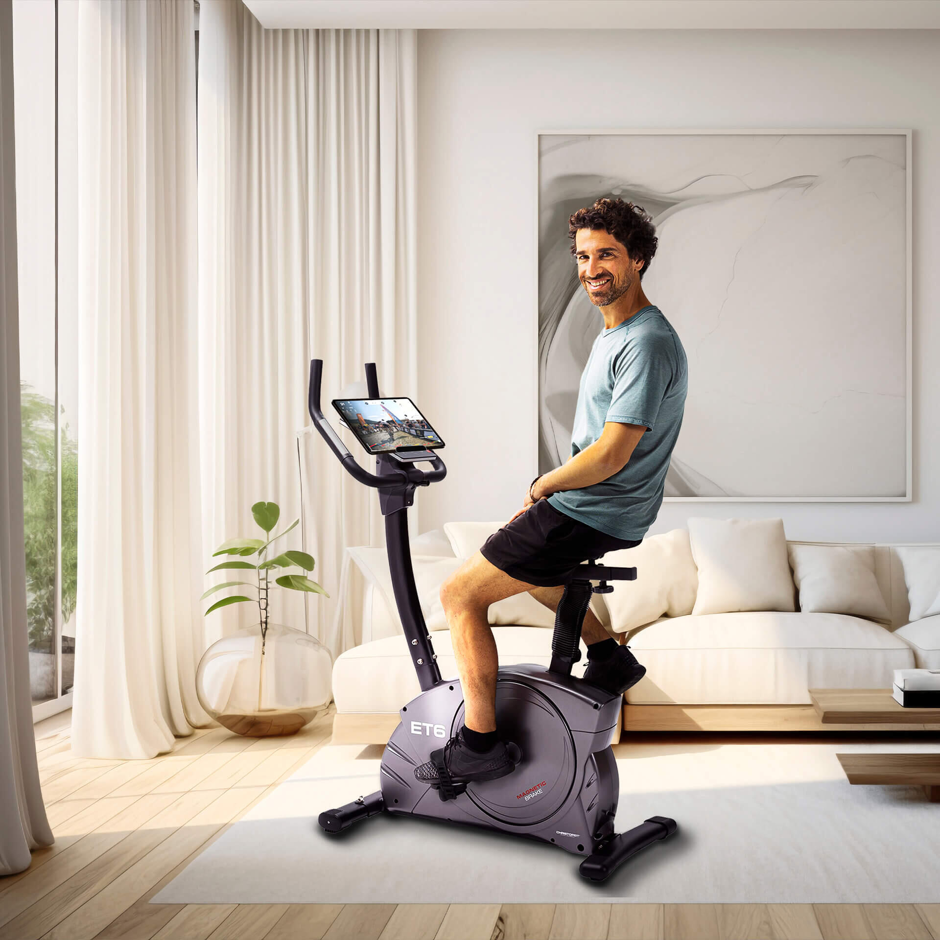 Vélo d'appartement ergomètre - 24 niveaux de résistance - 150kg + 200cm - ET 6 7/7