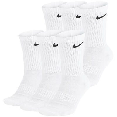 Uniseks adult everyday gewatteerde sokken (set van 6) (wit)