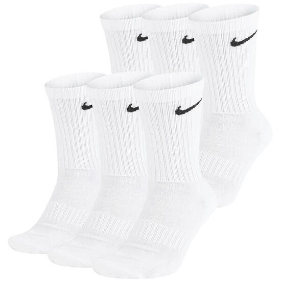 Uniseks Adult Everyday Gewatteerde Sokken (Set van 6) (Wit)