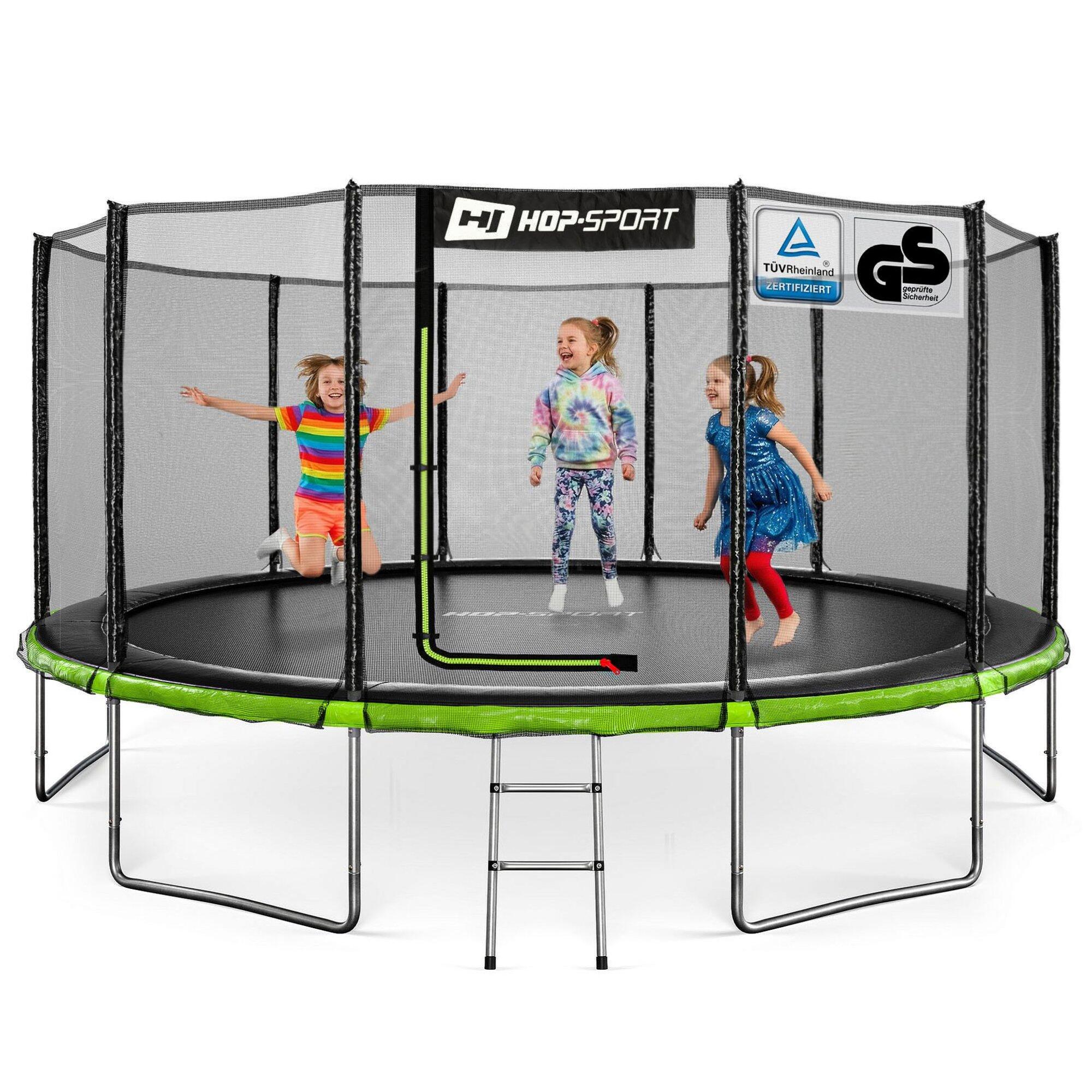 HOP-SPORT Trampolína Hop-Sport 16ft (488cm) s vnější sítí a žebříkem