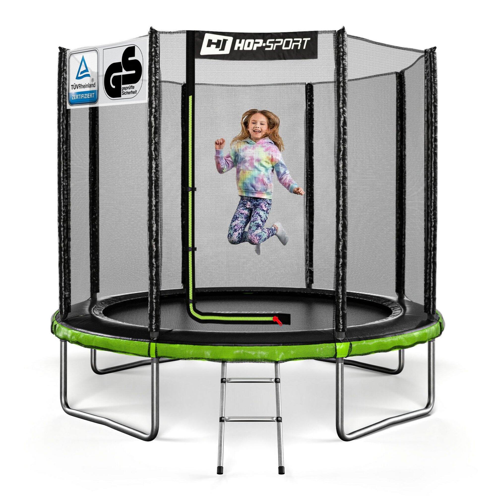 HOP-SPORT Trampolína Hop-Sport 8ft (244 cm) s vnější sítí a žebříkem