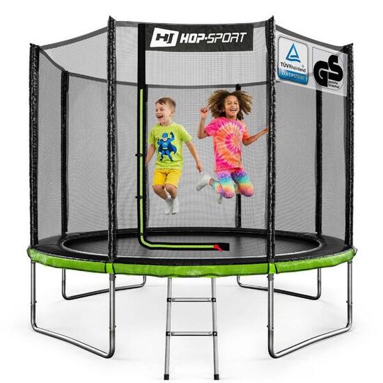 Trampoline 10ft (305cm) Hop-Sport HS-T10A avec filet extérieur