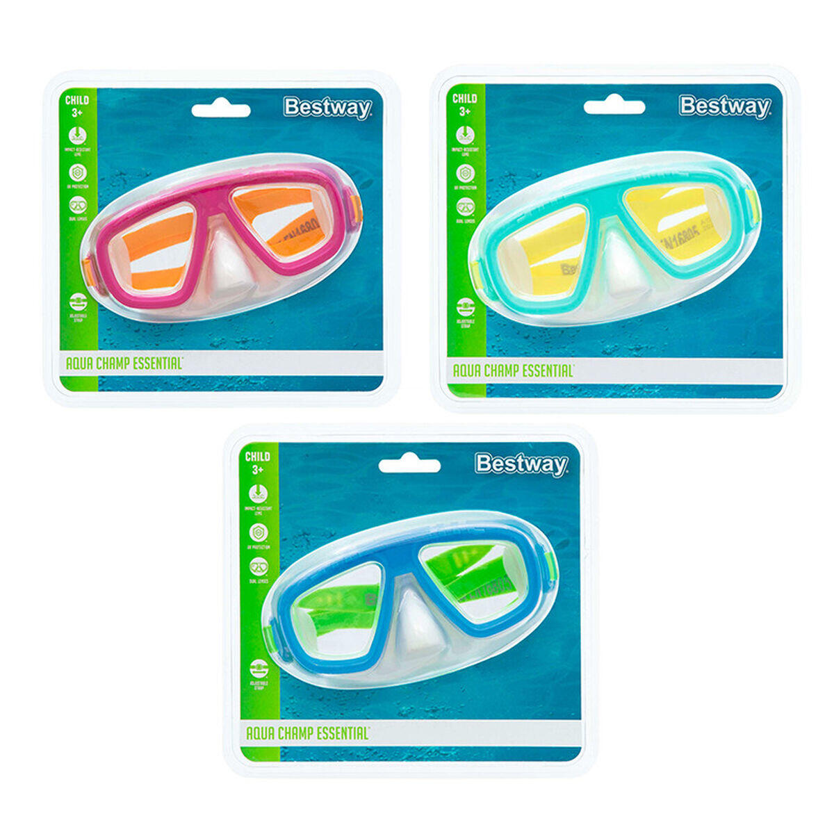 Máscara de mergulho Bestway Multicolor 5/7