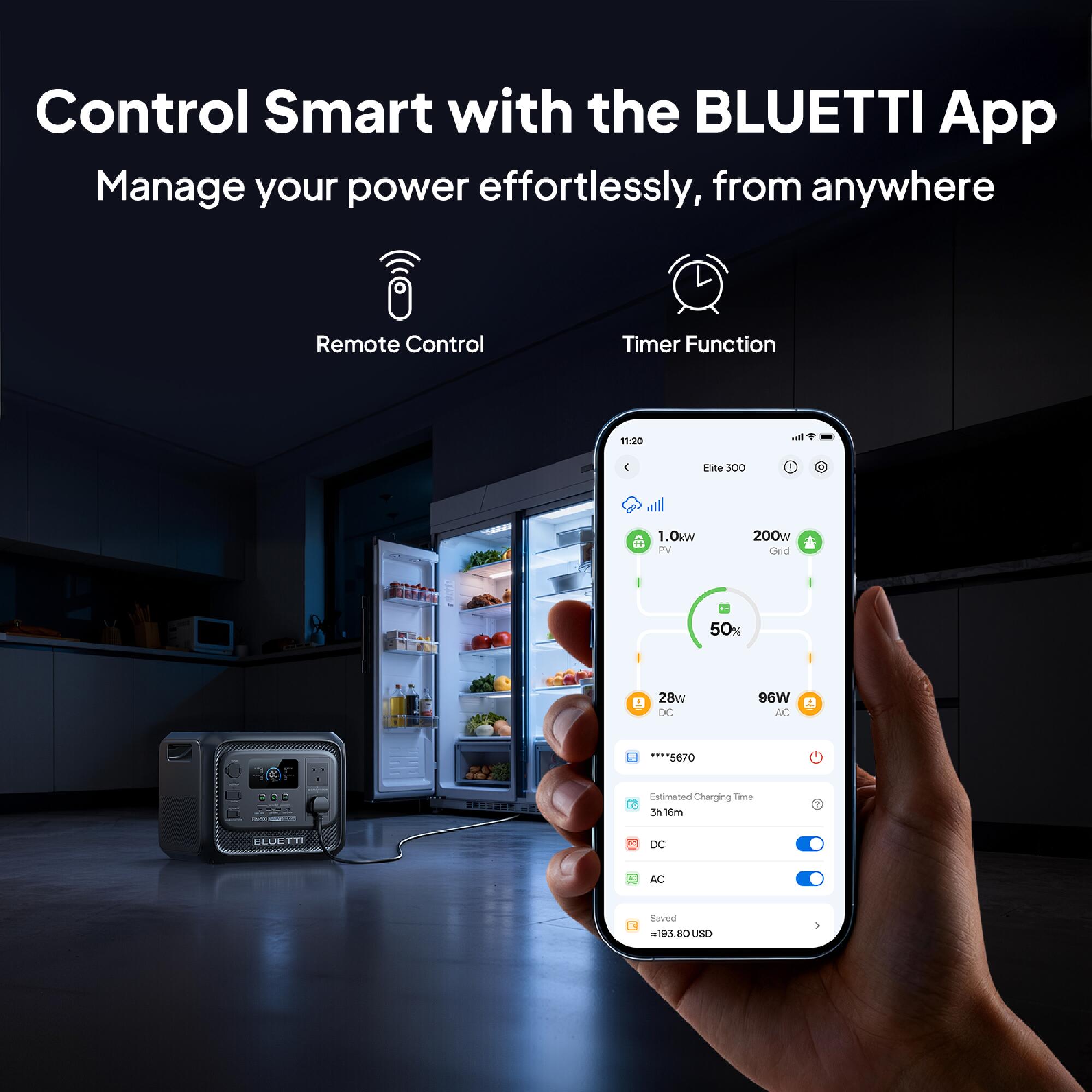 BLUETTI Elite300+Charger1,3014Wh Portable Power Station for RV Trips,Home Backup 5/7