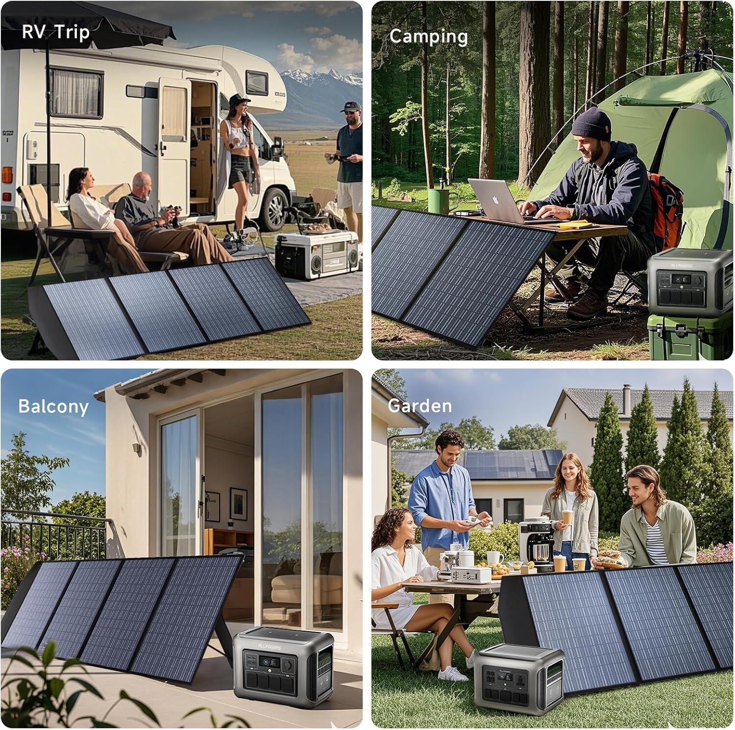 ALLPOWERS SP033 Panneau solaire pliable 200W, Chargeur solaire pliable 6/7