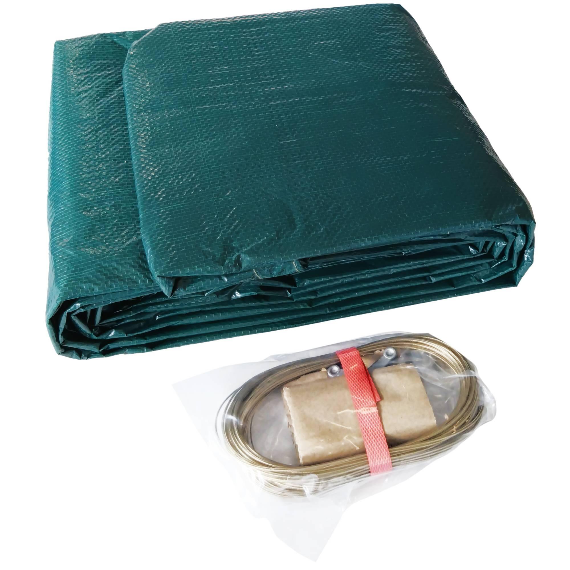 Abdeckplane für 625x360cm Acht-/Oval Pools und Schwimmbecken - 160
g/m² extra Wi 3/7