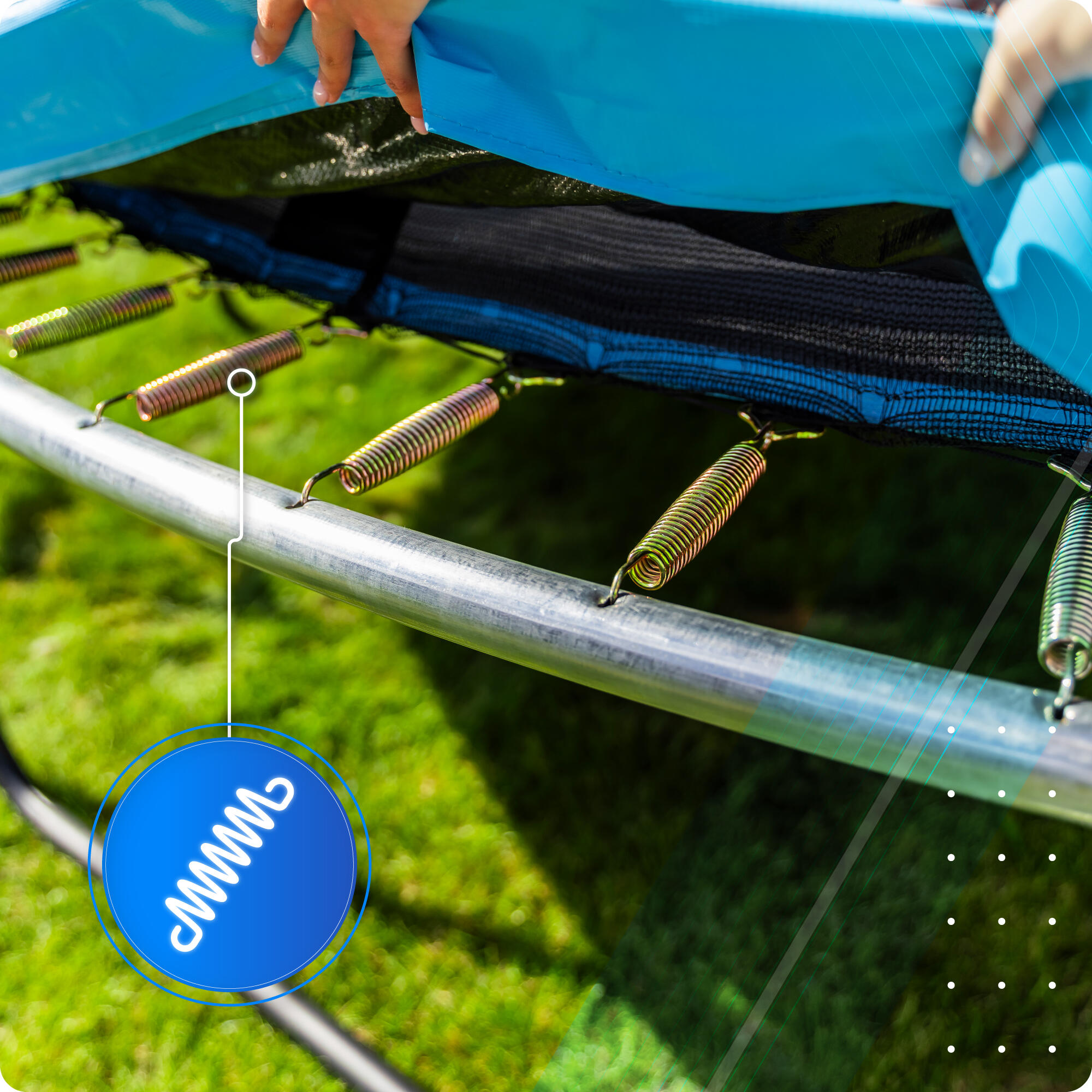Trampoline de jardin pour enfants THUNDER INSIDE ULTRA 16FT 488CM bleu 6/7