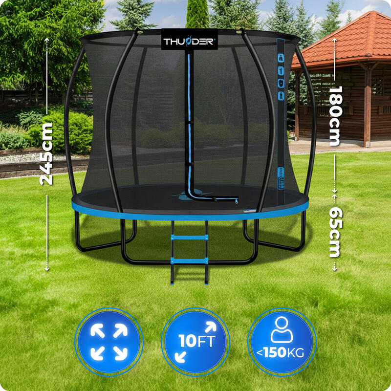 Zahradní trampolína pro děti se sítí THUNDER INSIDE ULTRA 10FT 305cm MODRÁ
