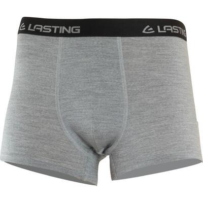 Heren - wielrennen - boxershort - merinowol, vlakke naden - grijs