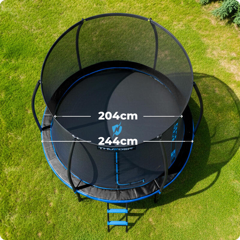Zahradní trampolína pro děti se sítí THUNDER INSIDE ULTRA 8FT 244 cm