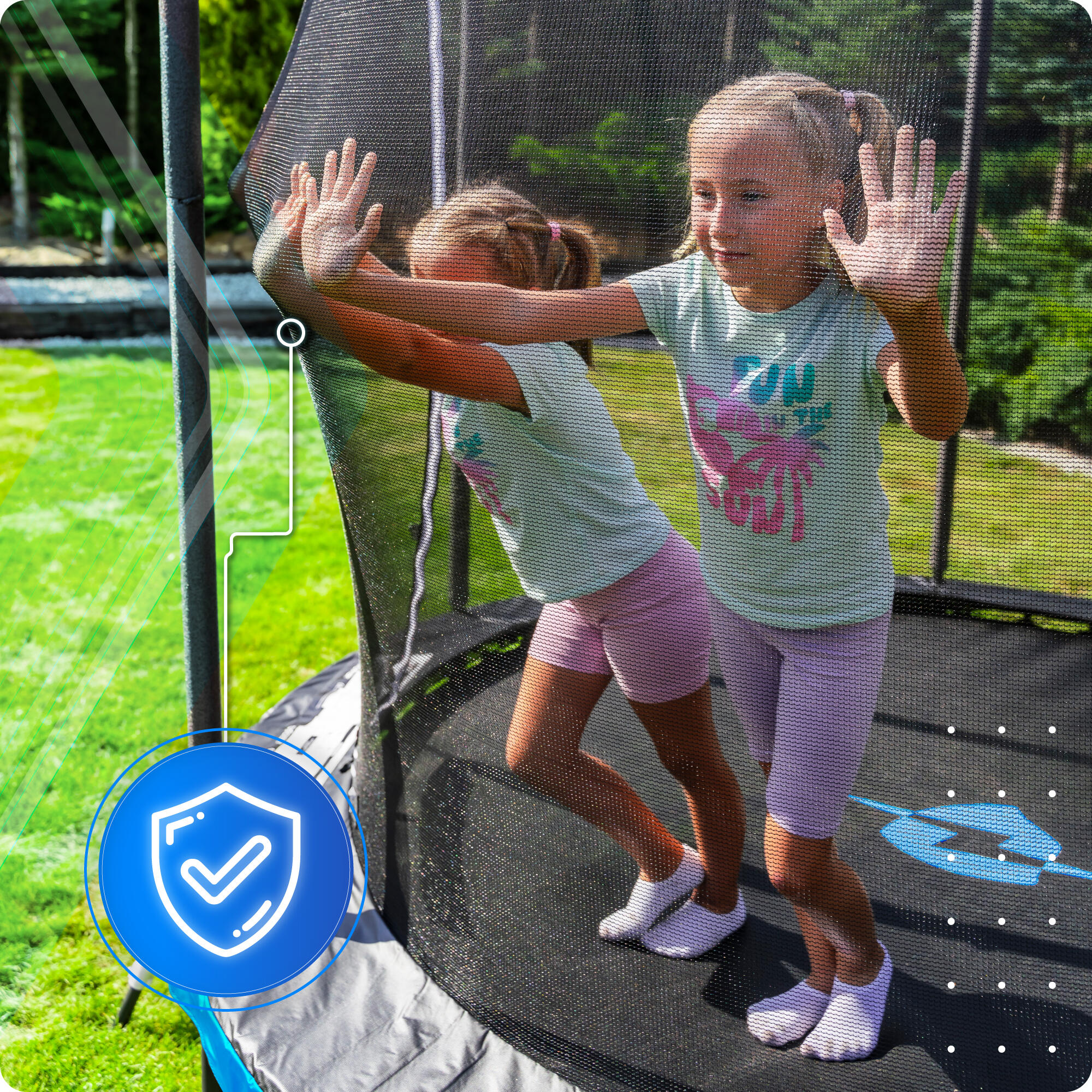 Trampoline voor kinderen voor in de tuin THUNDER INSIDE ULTRA 8FT 244CM blauw 5/7