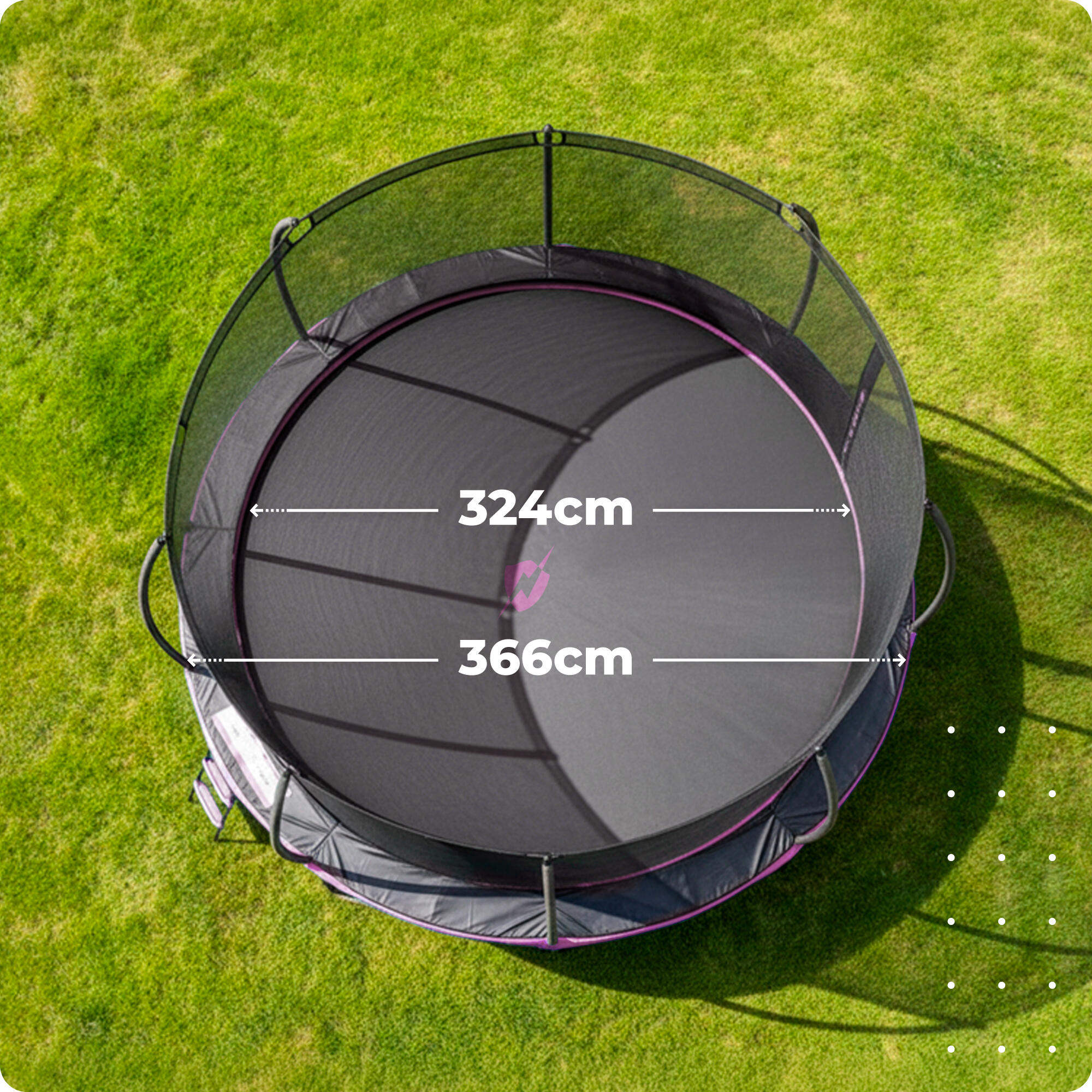 Trampoline de jardin pour enfants THUNDER INSIDE ULTRA 12FT 366CM rose 3/7