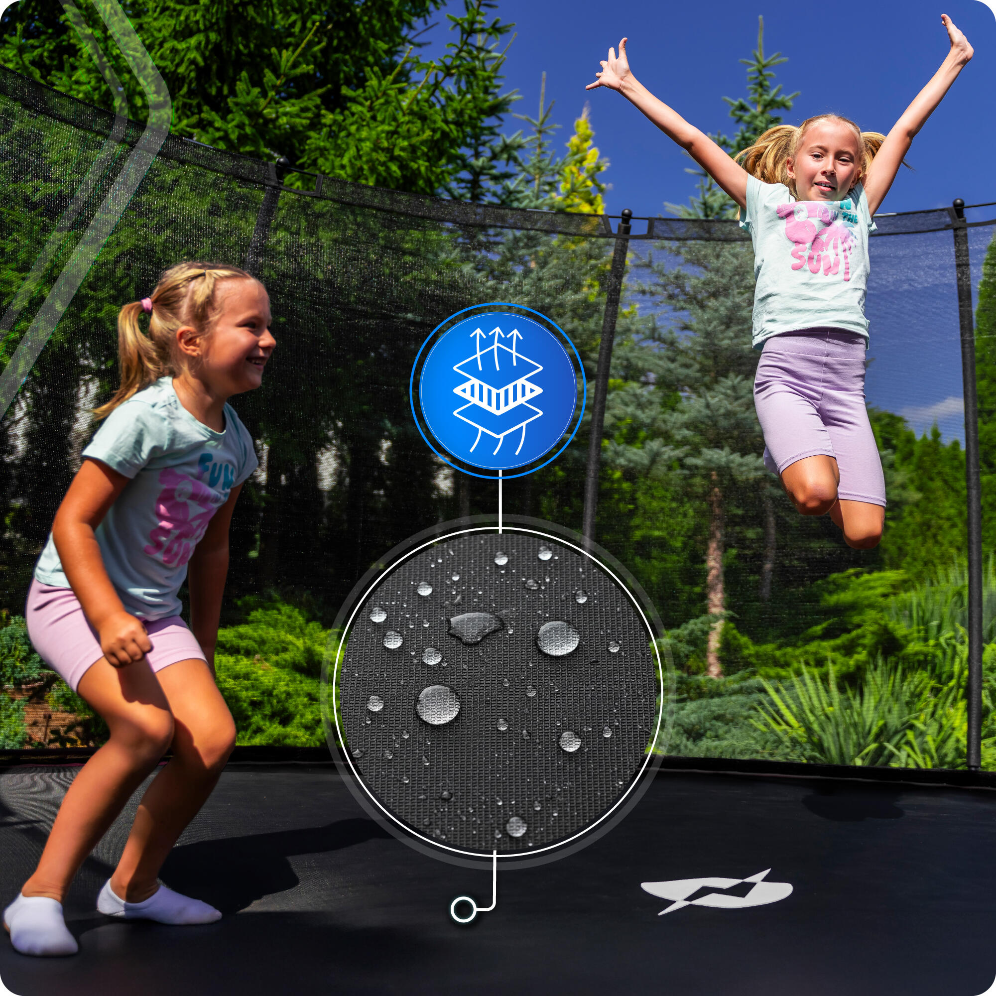 Trampoline de jardin pour enfants THUNDER INSIDE ELITE 14FT 427CM noir 7/7