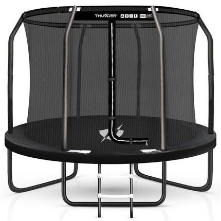 Trampolina ogrodowa dla dzieci z siatką THUNDER INSIDE-ELITE 6FT 183CM BLACK