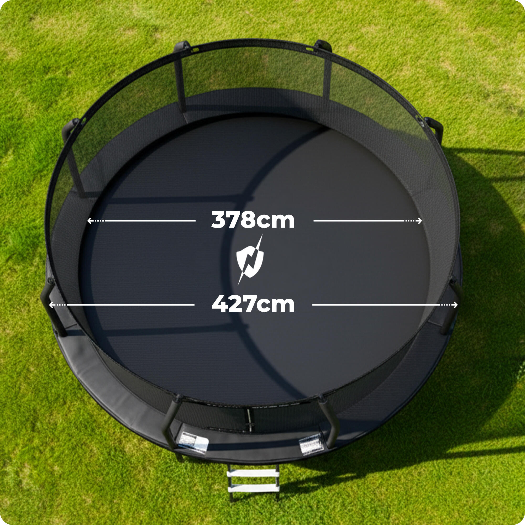 Trampoline de jardin pour enfants THUNDER INSIDE ELITE 14FT 427CM noir 3/7