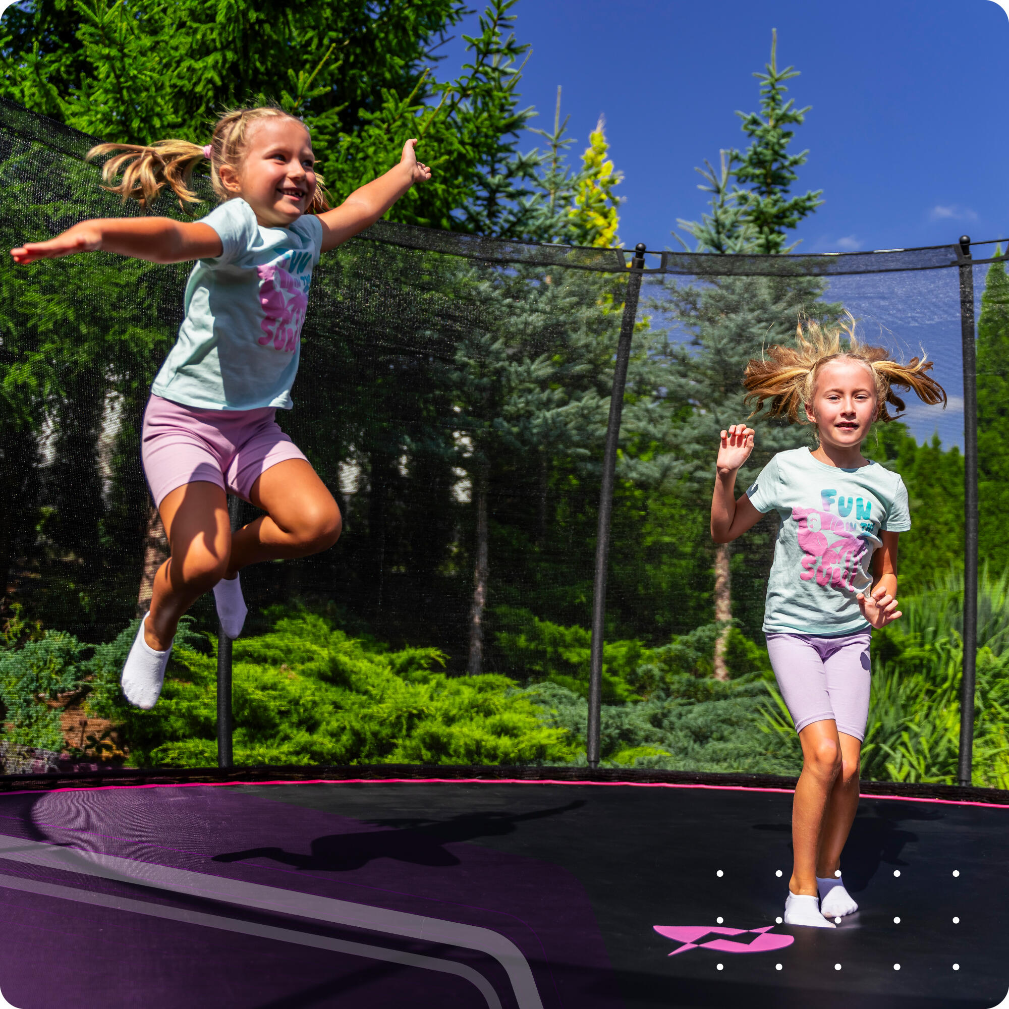 Trampolín de jardín para niños INSIDE ULTRA 16FT 488CM rosa 4/8