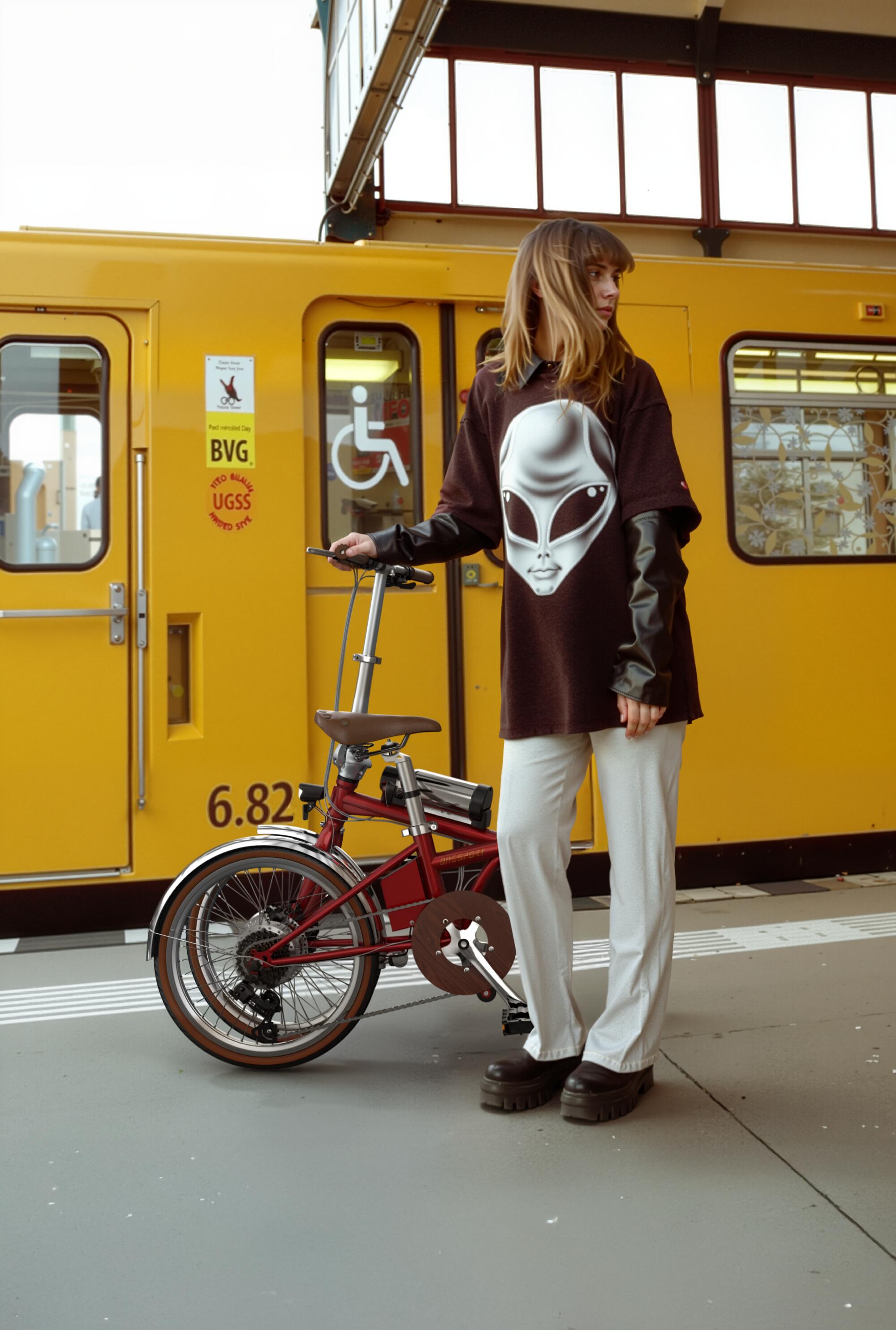 Bicicleta Elétrica Dobrável Onesport OT02 PRO para Adultos, Estilo Retro 3/7