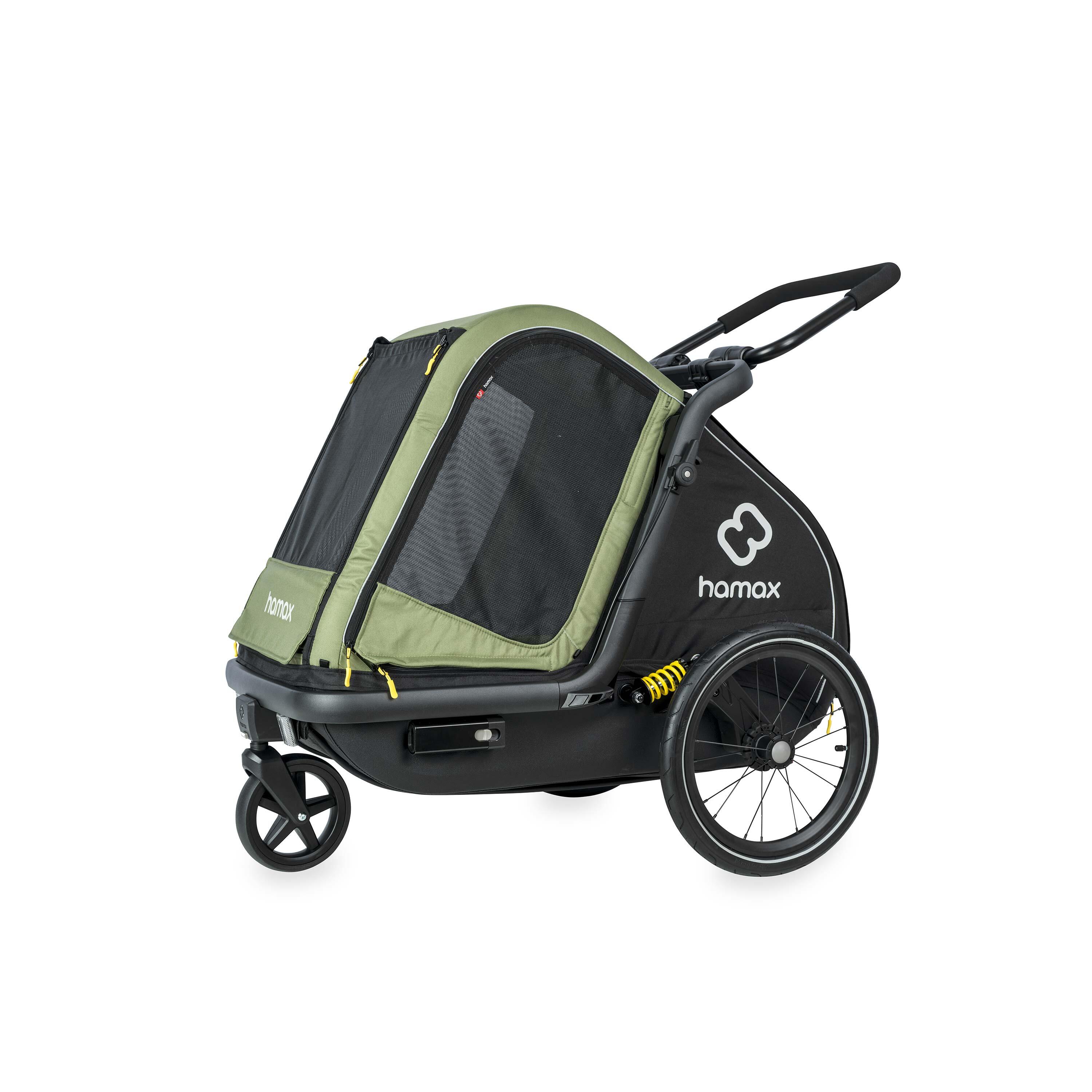 Remorque Chien Vélo/Poussette Pluto M Vert/Noir 2/7